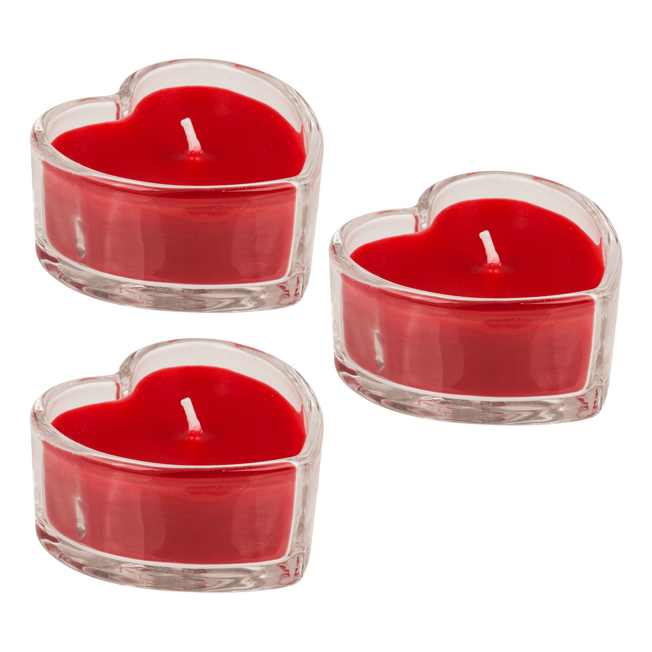 Hjerteformede Duftlys Hvide/Røde