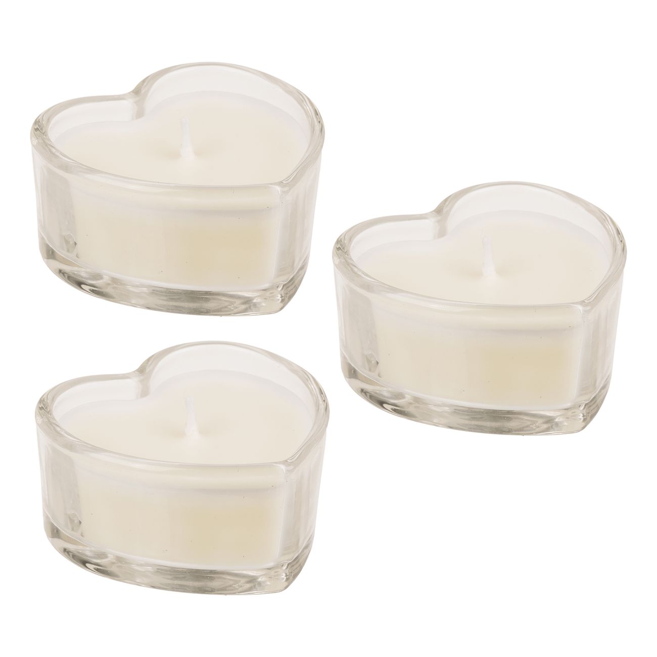 Hjerteformede Duftlys Hvide/Røde