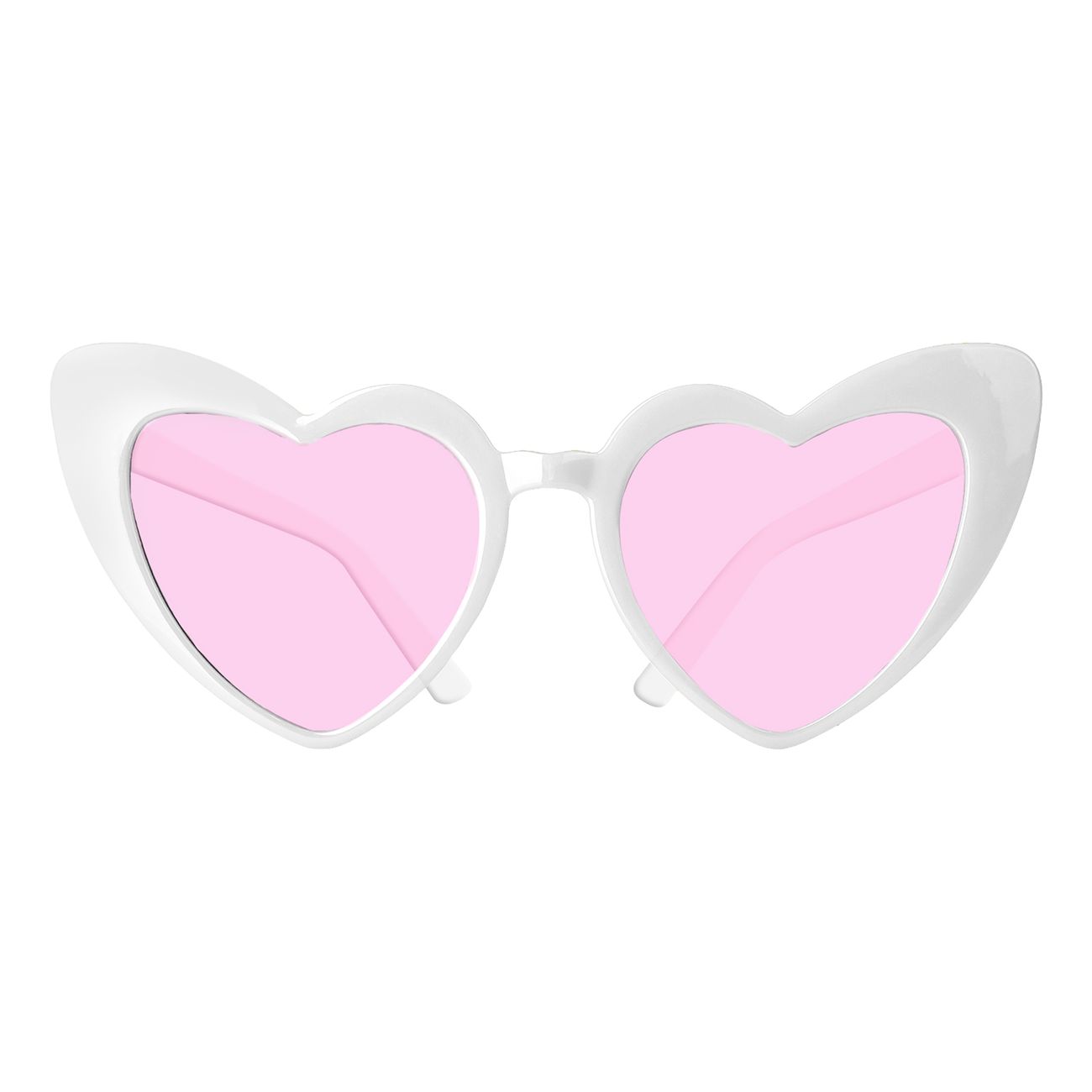 Hjärtglasögon Retro Vit/Rosa