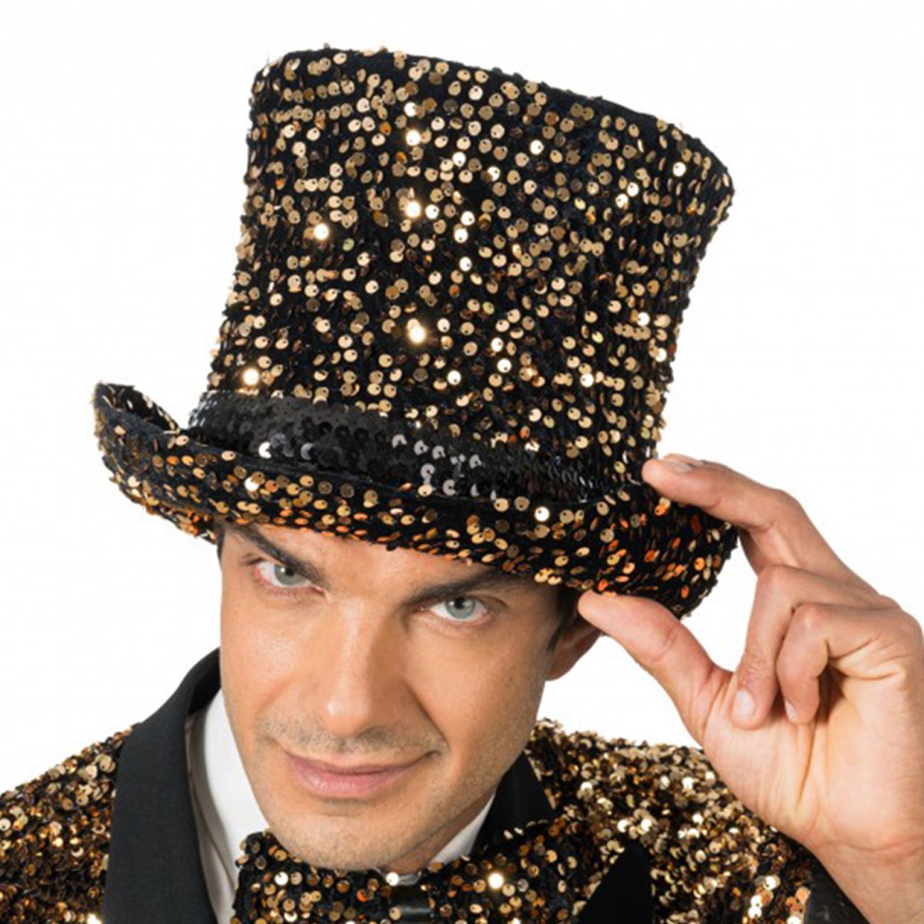 Höghatt med Paljetter Brons