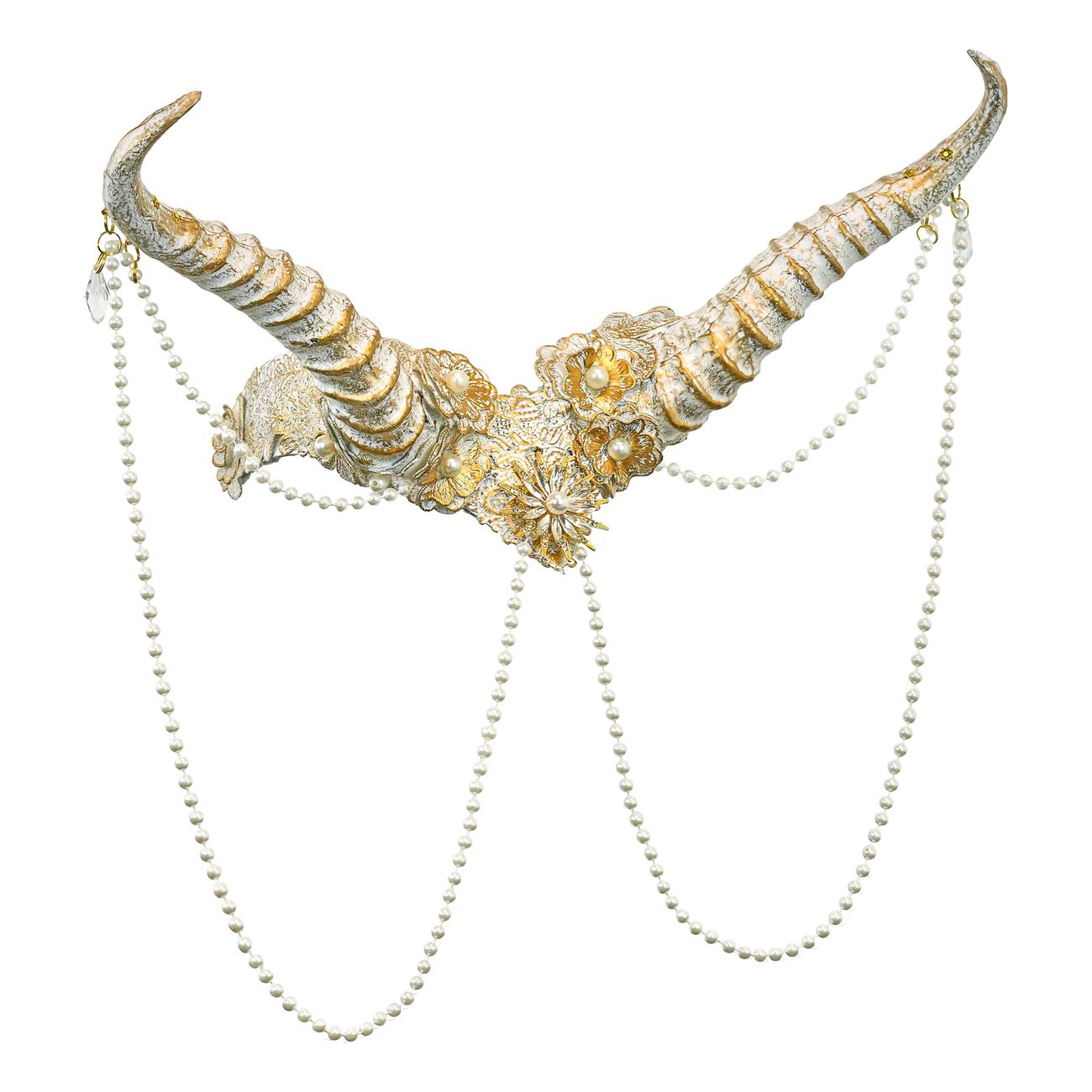 Horn med Strass Guld