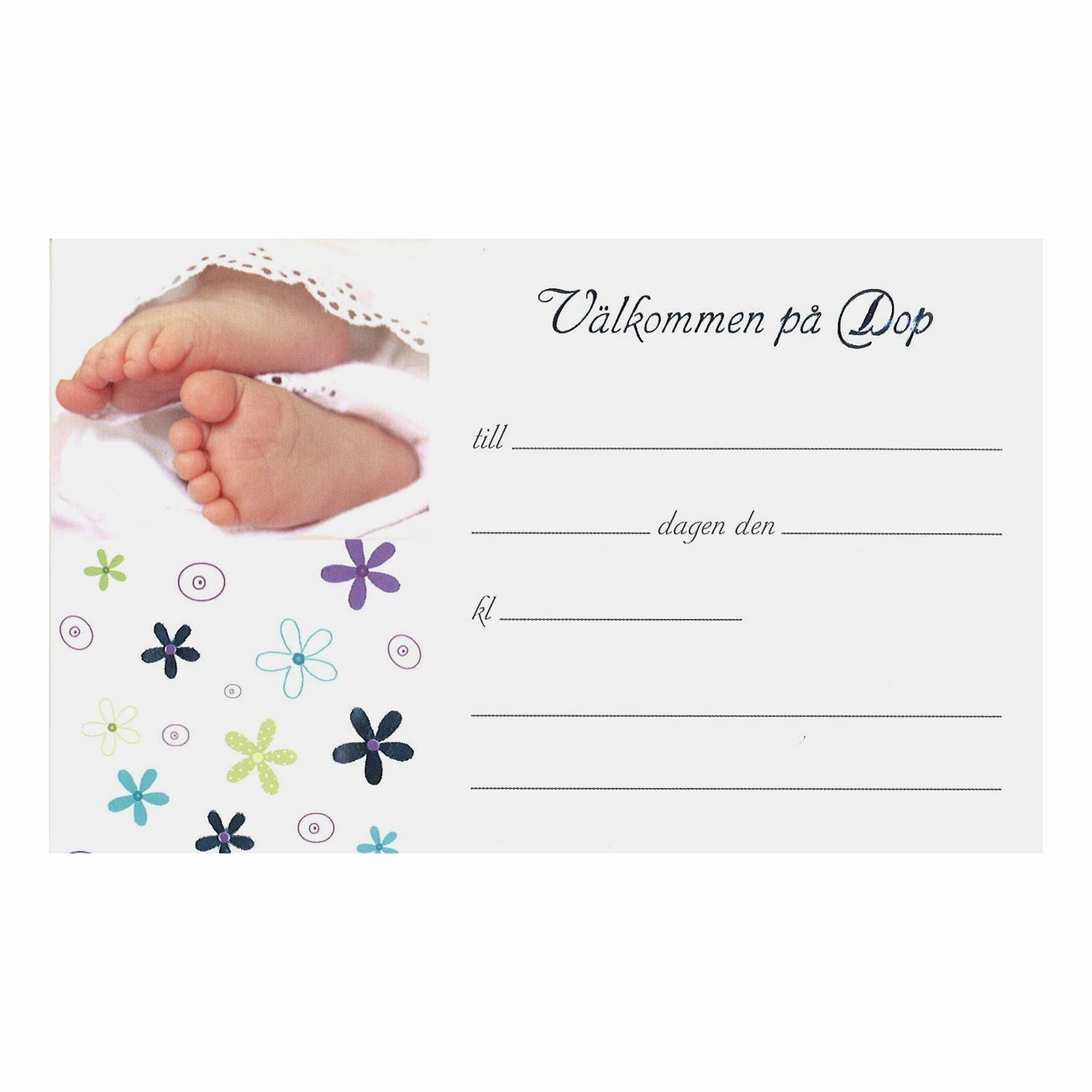 Inbjudningskort Dop Kille