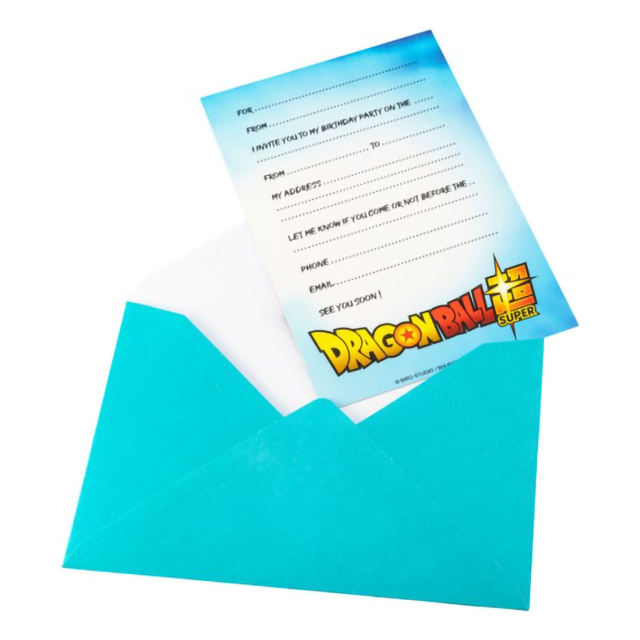 Inbjudningskort Dragon Ball