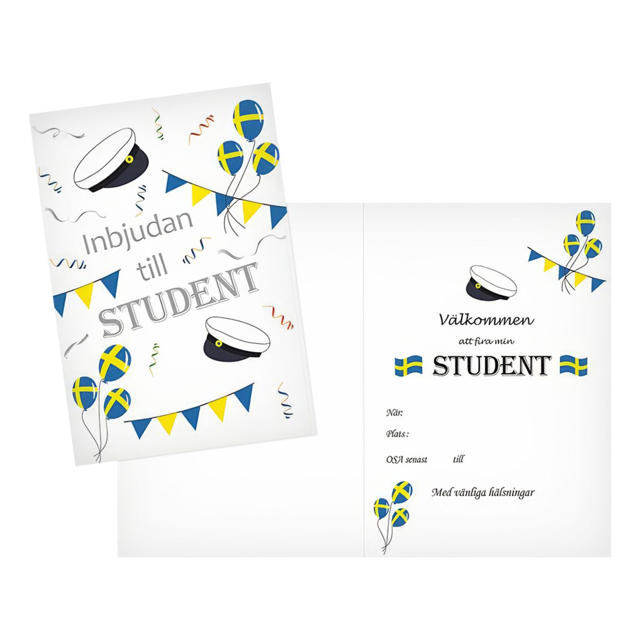 Inbjudningskort Student