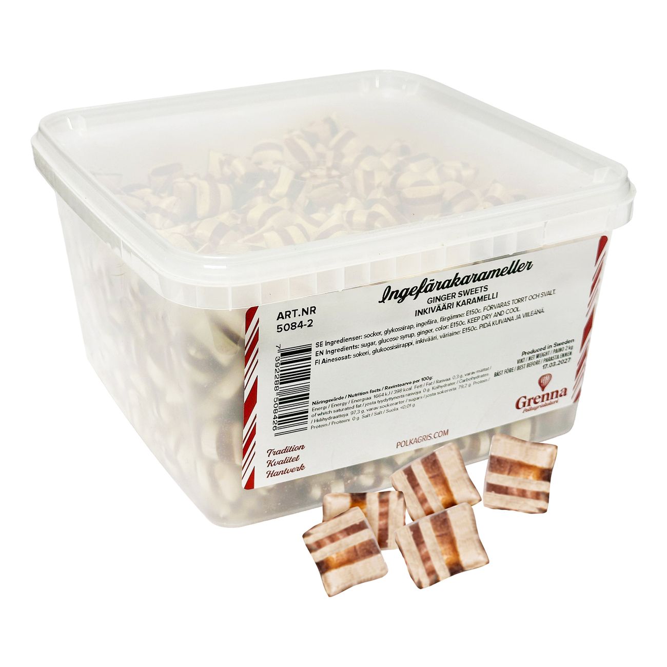 Ingefärskarameller Storpack