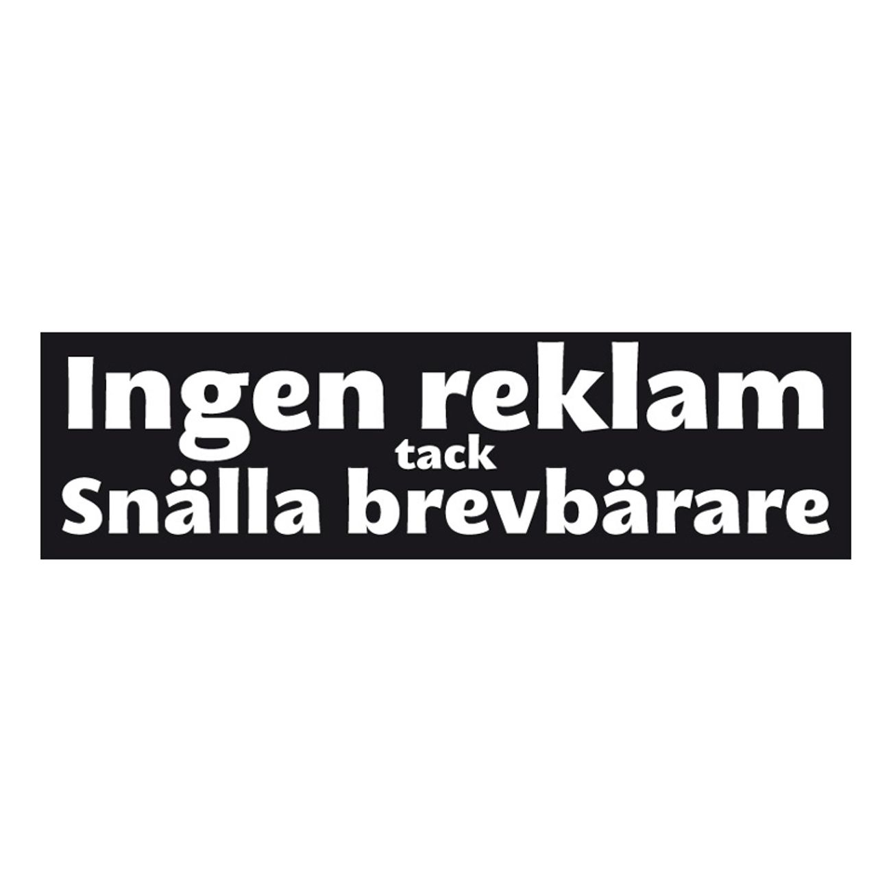 Ingen reklam snälla