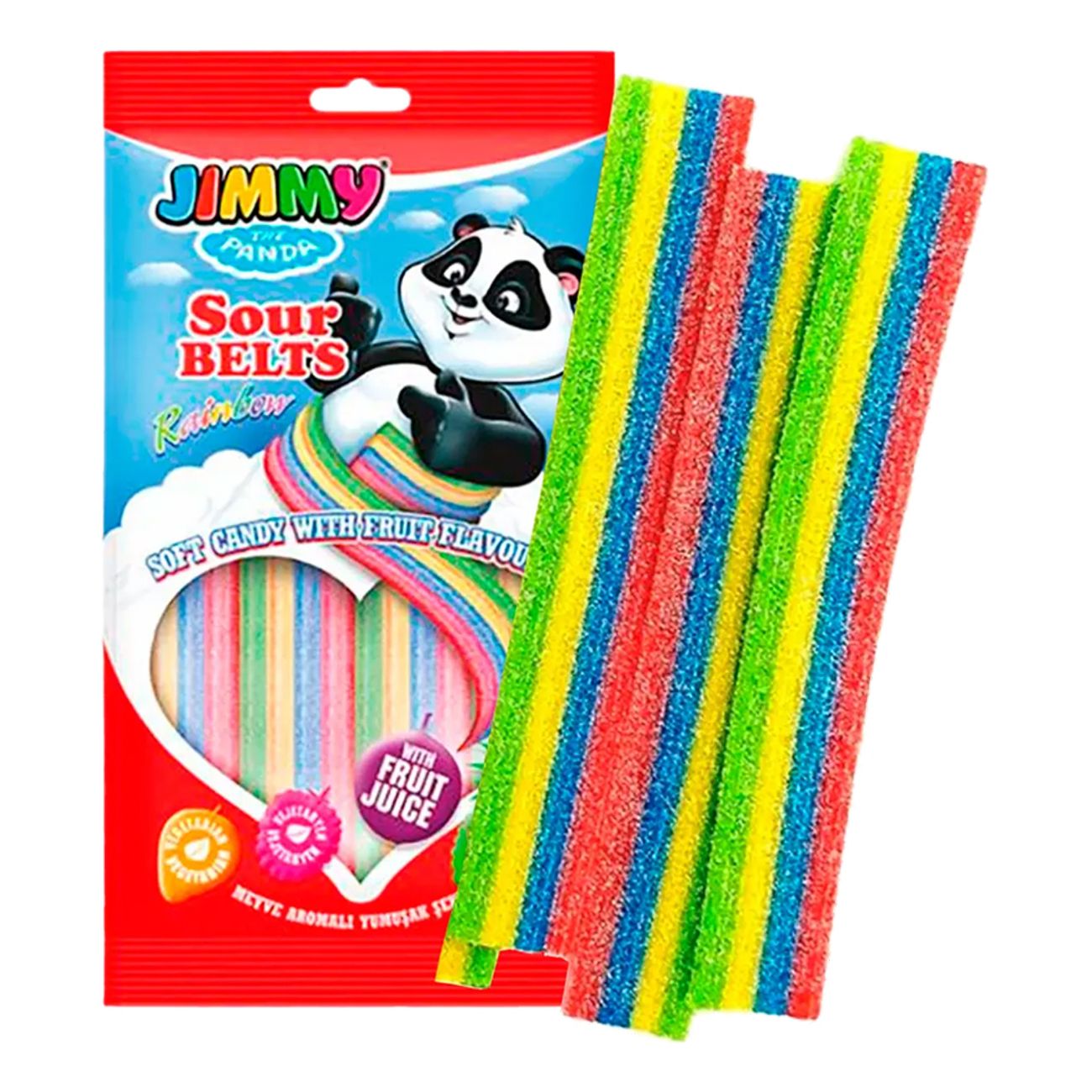Jimmy the Panda Sour Belt Rainbow Storpack