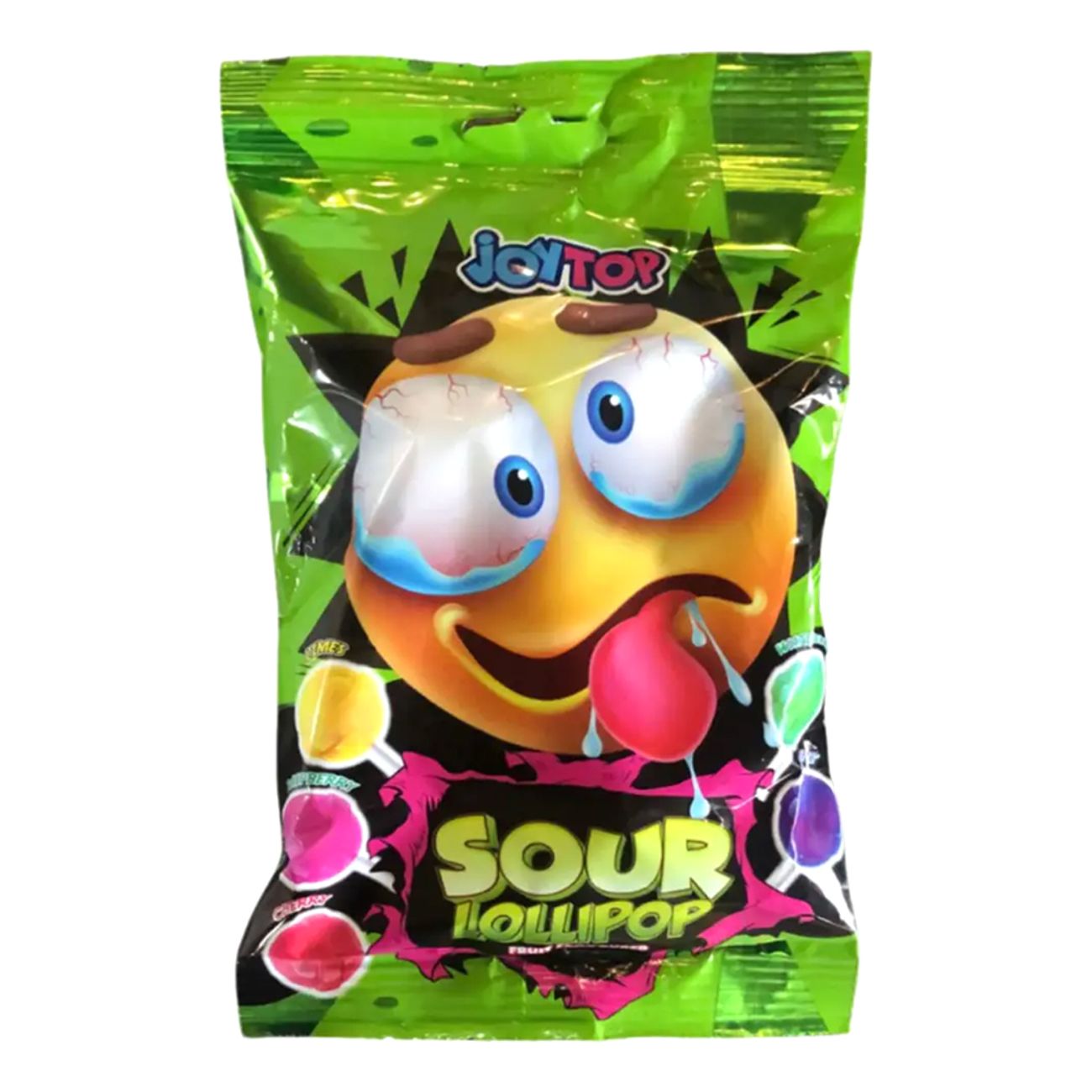 Joytop Sour Lollipop Smiley Storpack