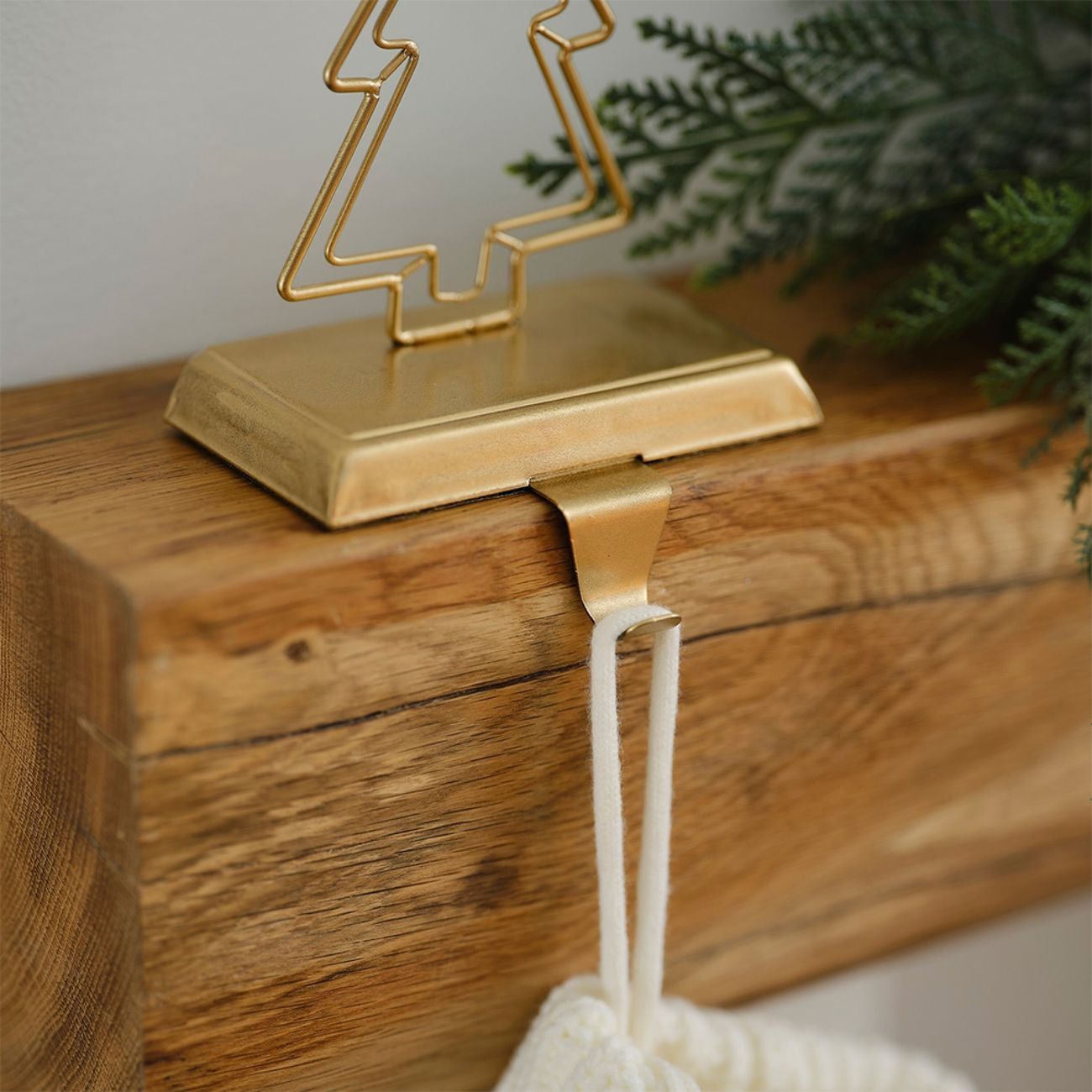 Julgran Dekoration med Krok Guld
