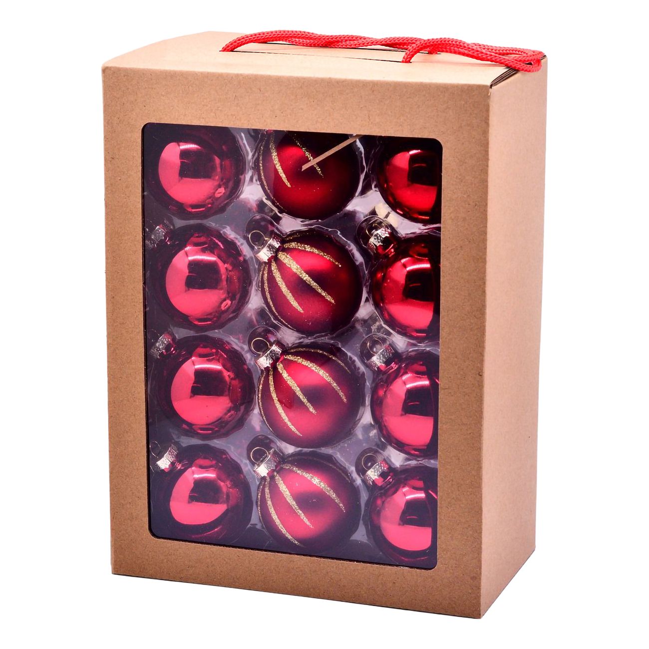 Julgranskulor Röd Mix