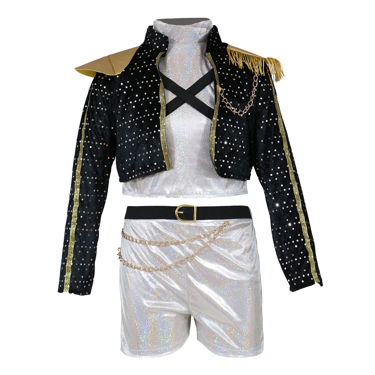 K-Pop Star Silver Leader Maskeraddräkt