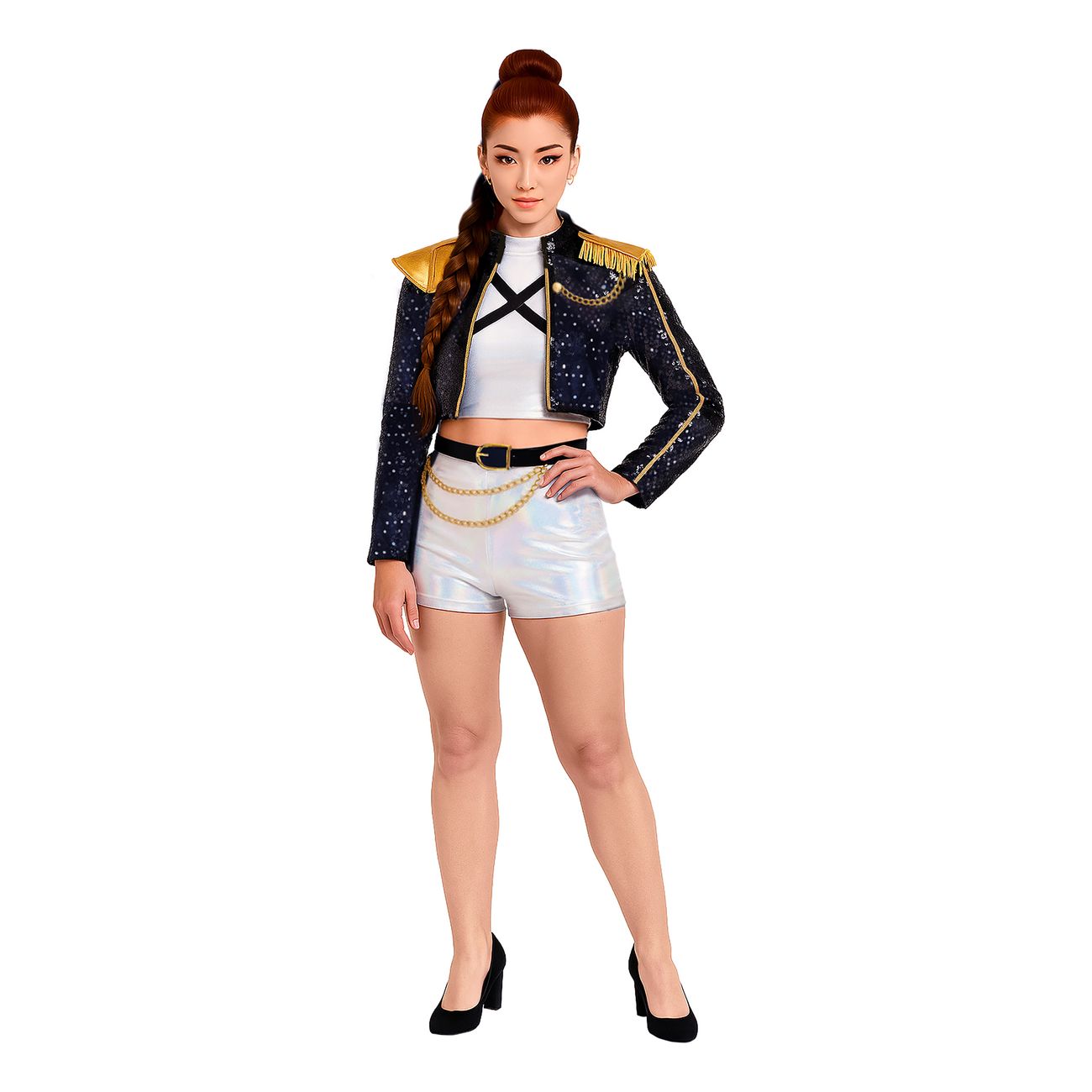 K-pop Star Silver Leader Maskeraddräkt