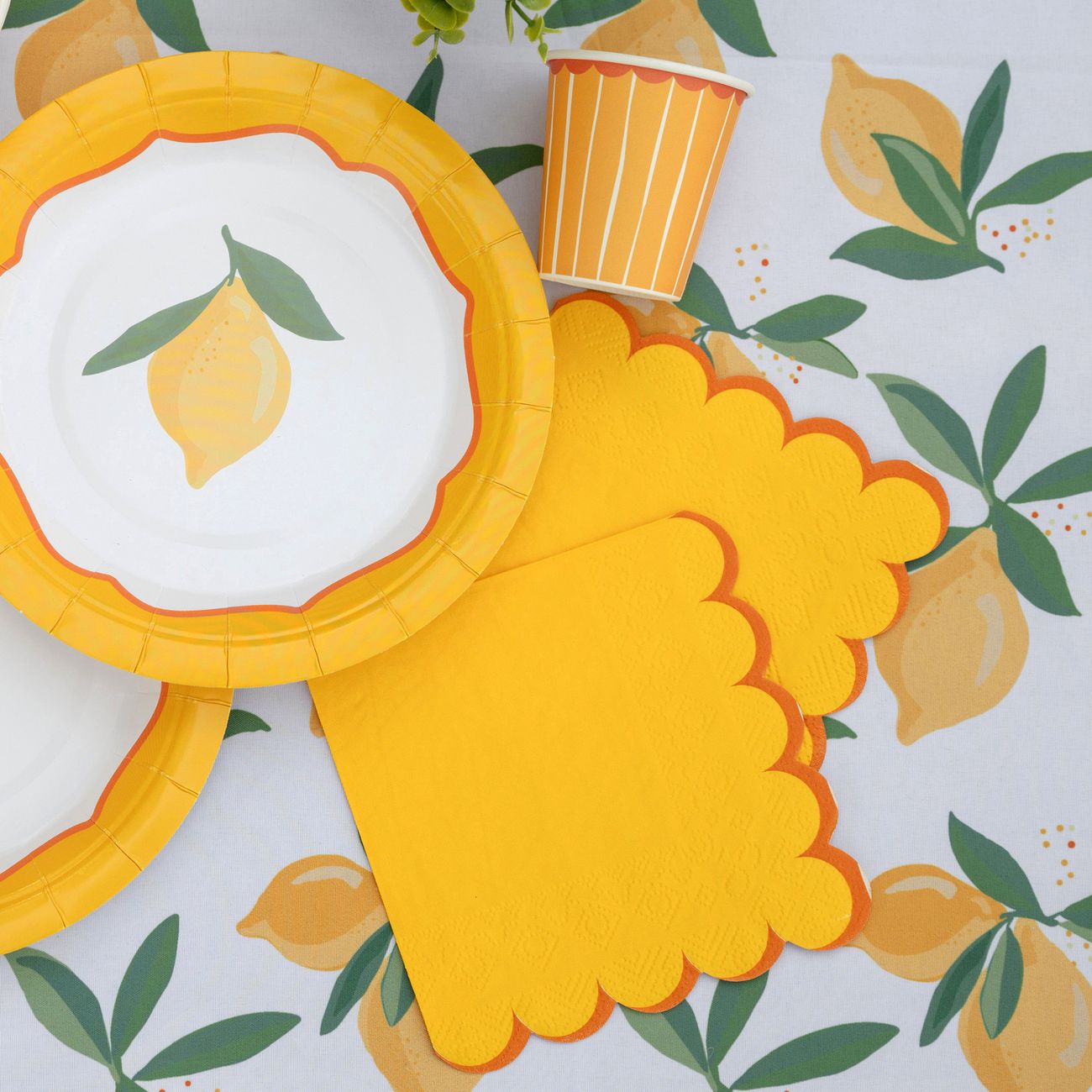 Kaffeservetter Gul/Orange