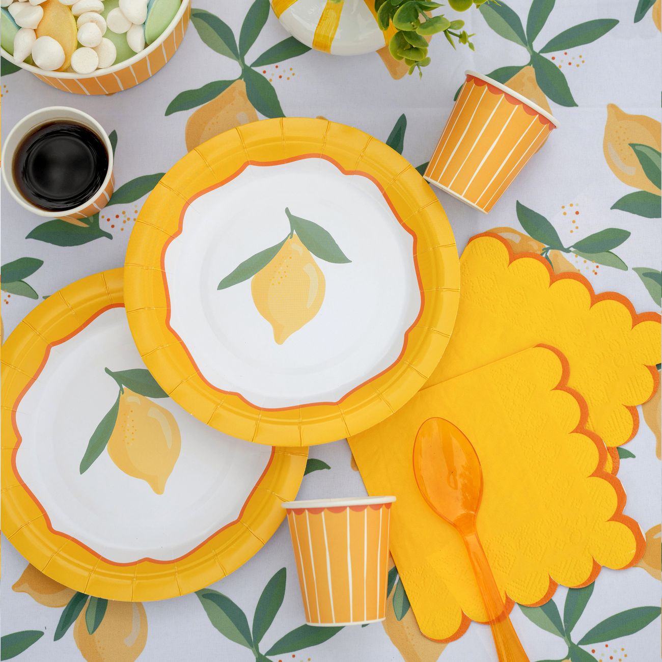 Kaffeservetter Gul/Orange