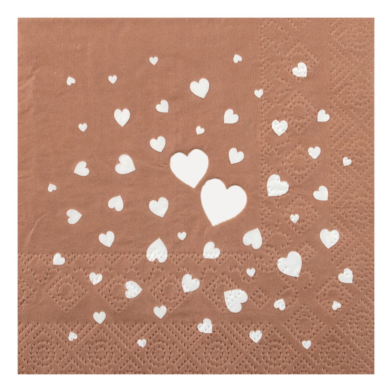 Kaffeservetter Hjärtan Mocha