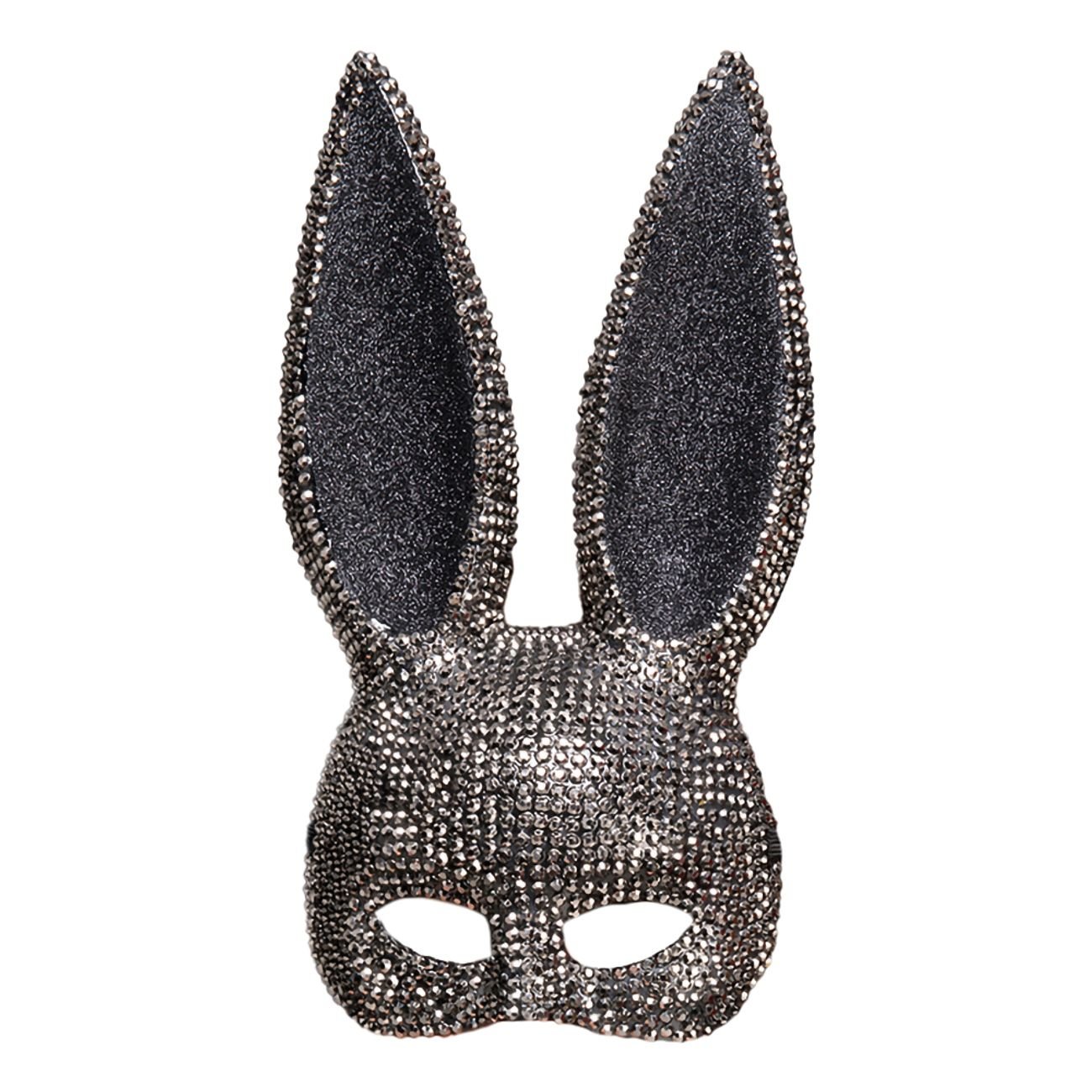 kanin-halvmask-svart-med-strass-104977-1