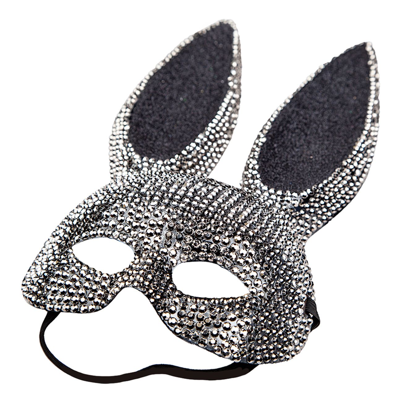 kanin-halvmask-svart-med-strass-104977-2