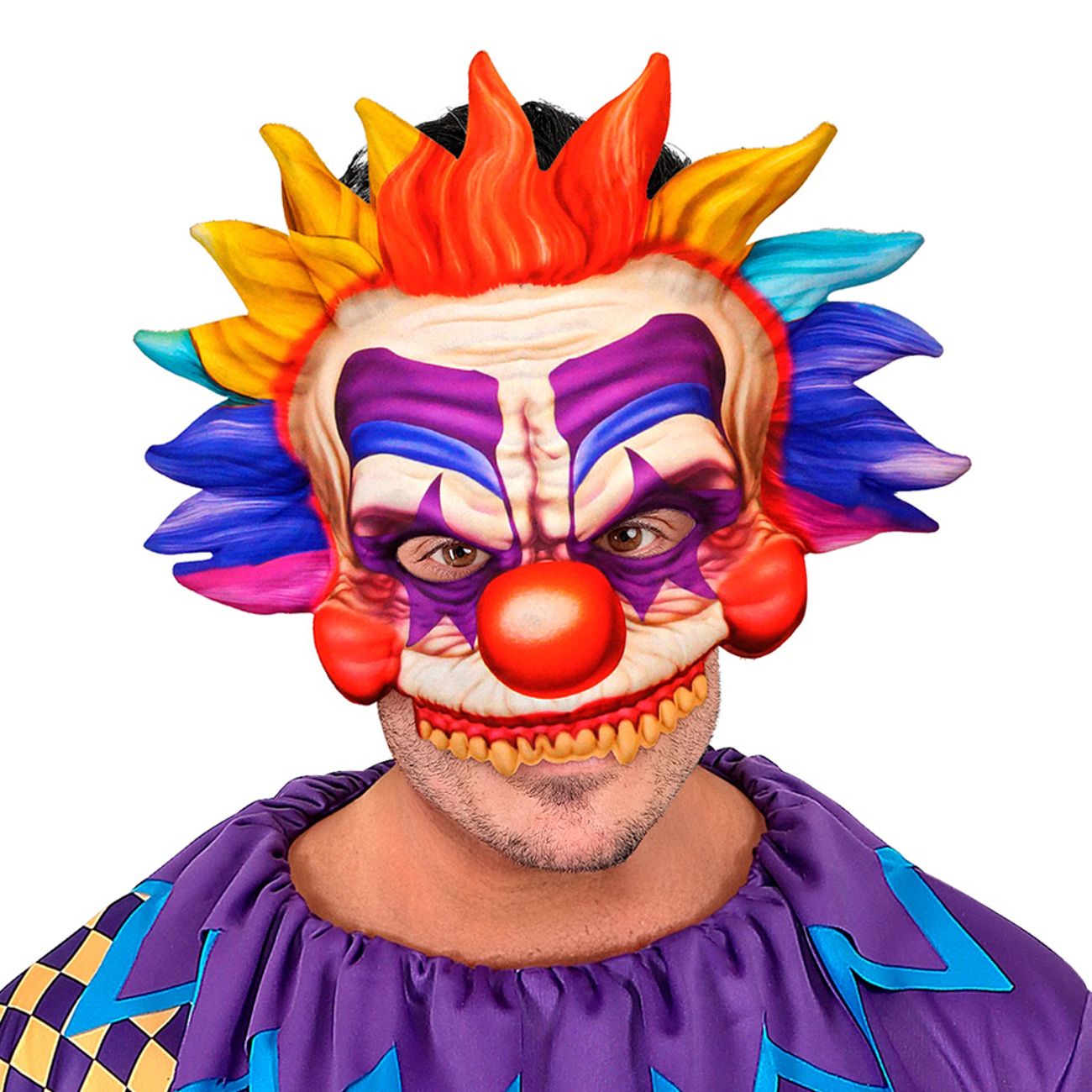 Killer Clown Mask Flerfärgad