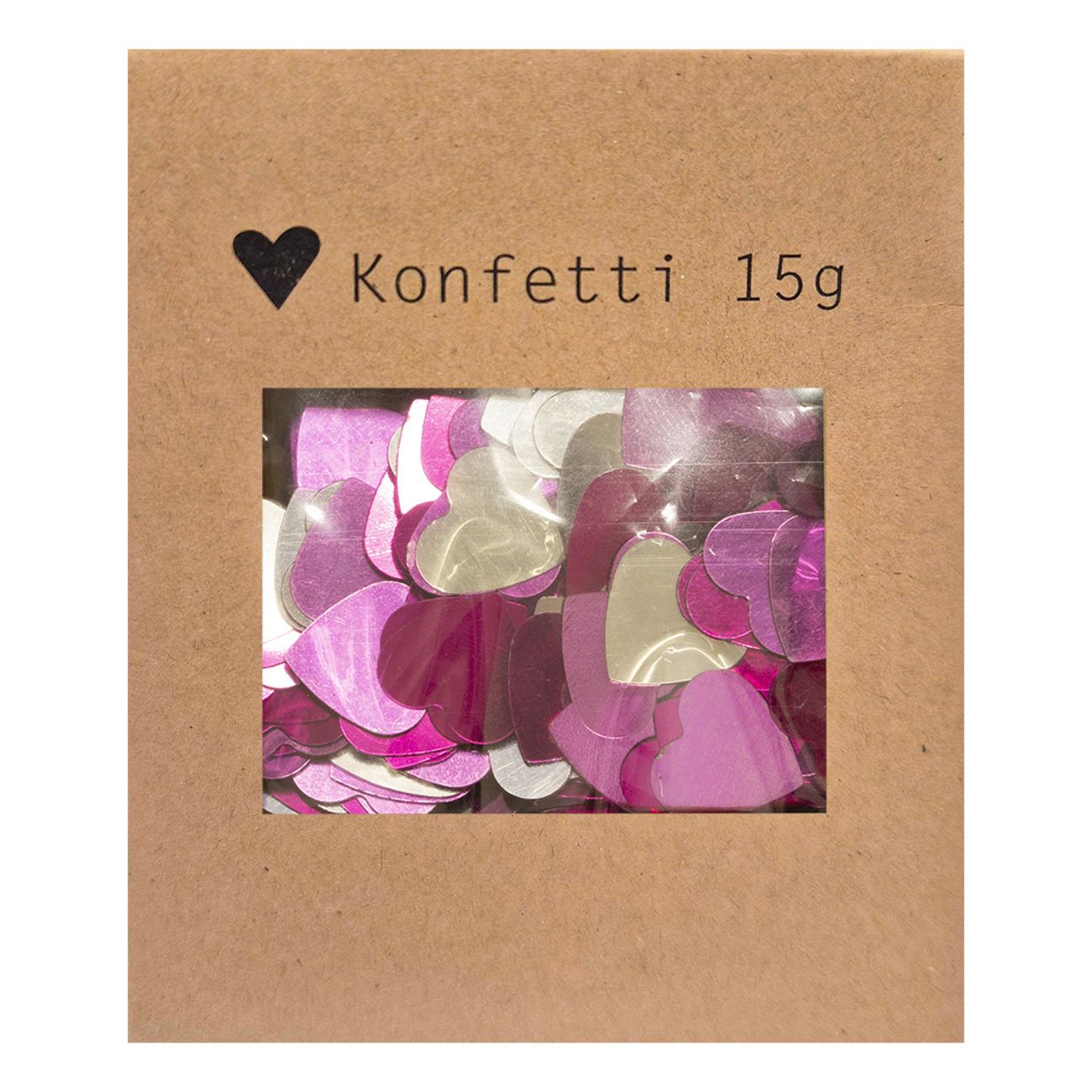 Konfetti Rödrosa Hjärtan