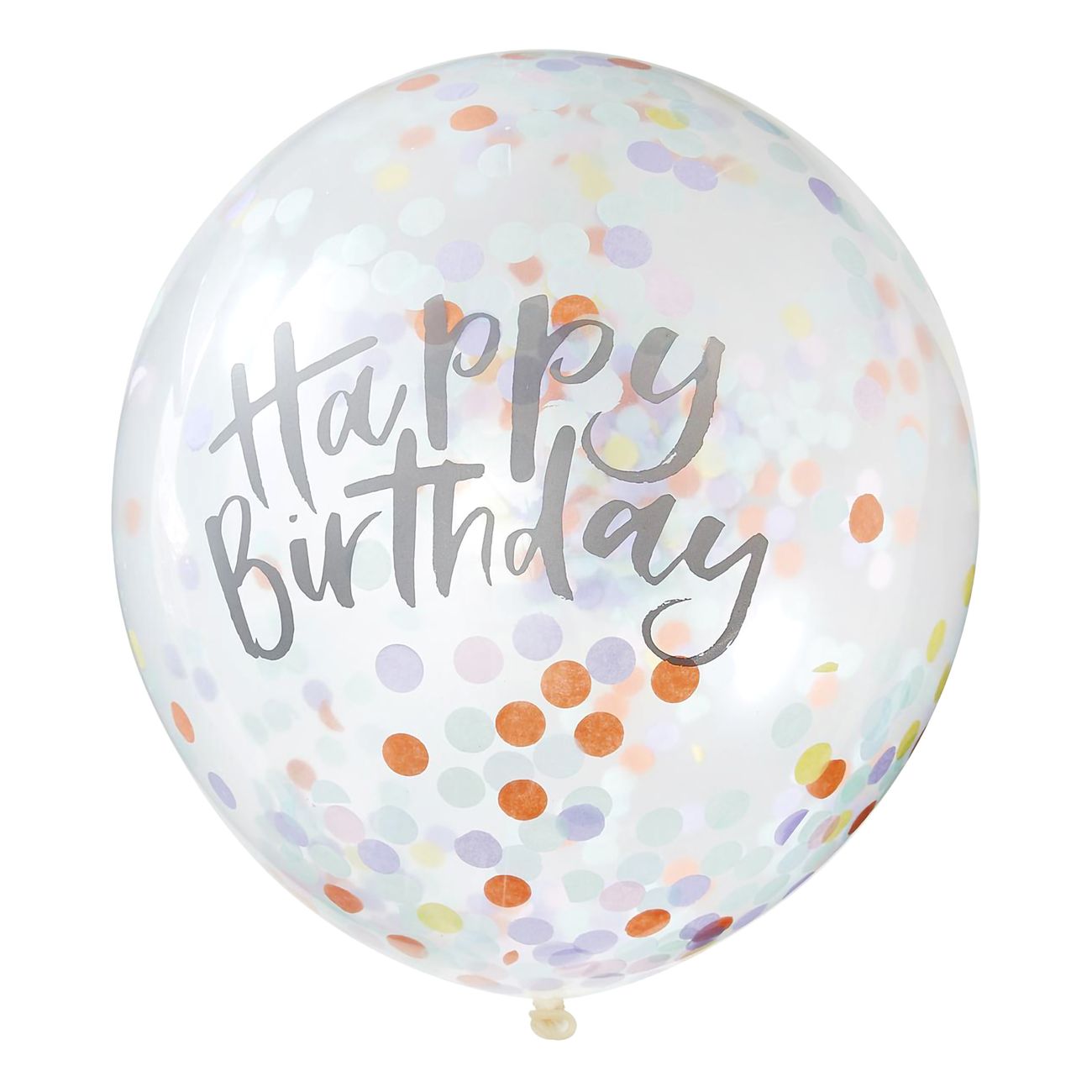 Konfettiballonger Pastell Happy Birthday