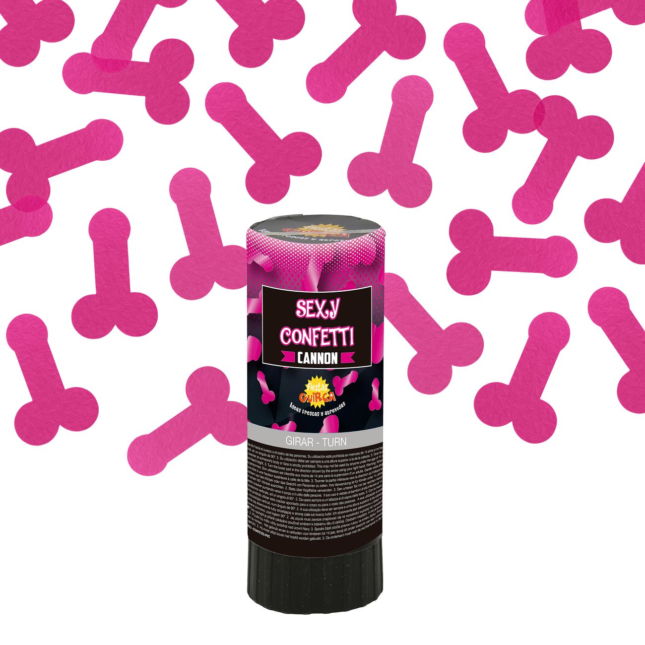 Konfettikanoner Penis Rosa