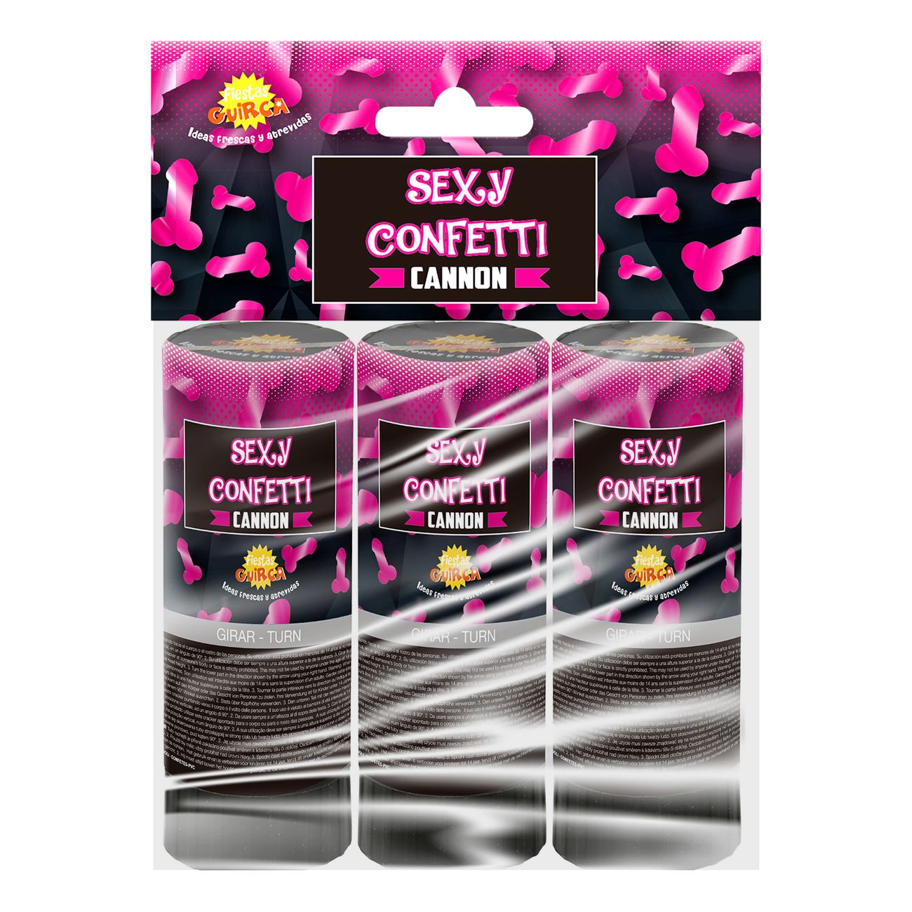 Konfettikanoner Penis Rosa