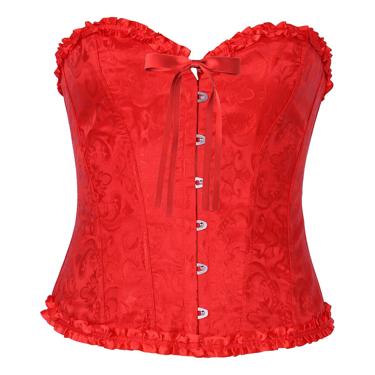 Korsett Röd med Volanger