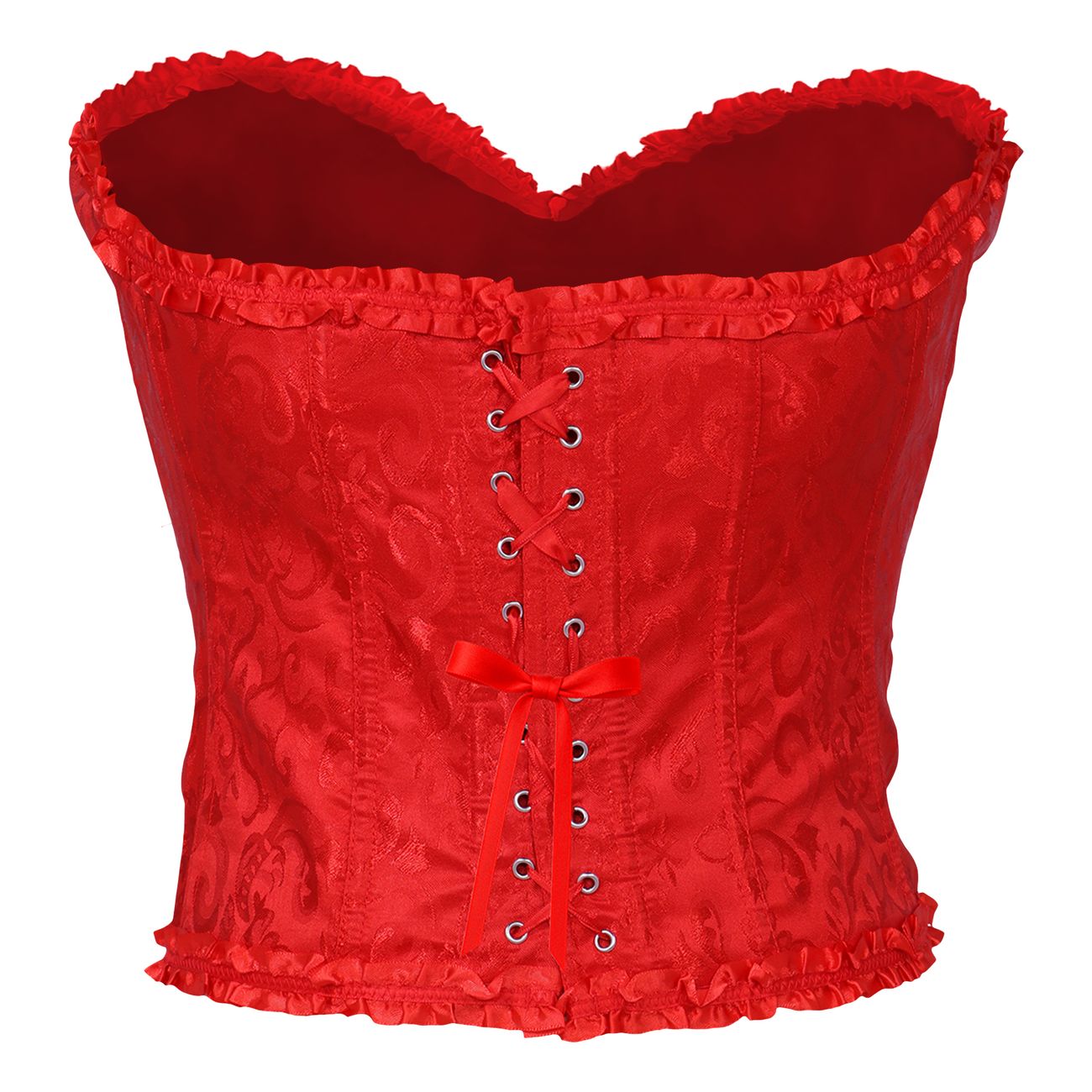 Korsett Röd med Volanger