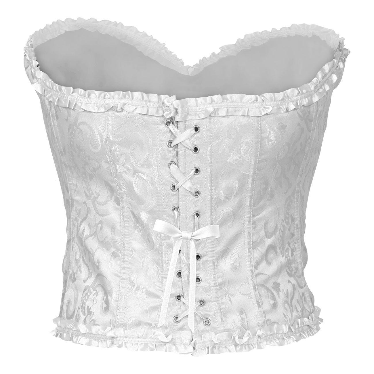 Korsett Vit med Volanger