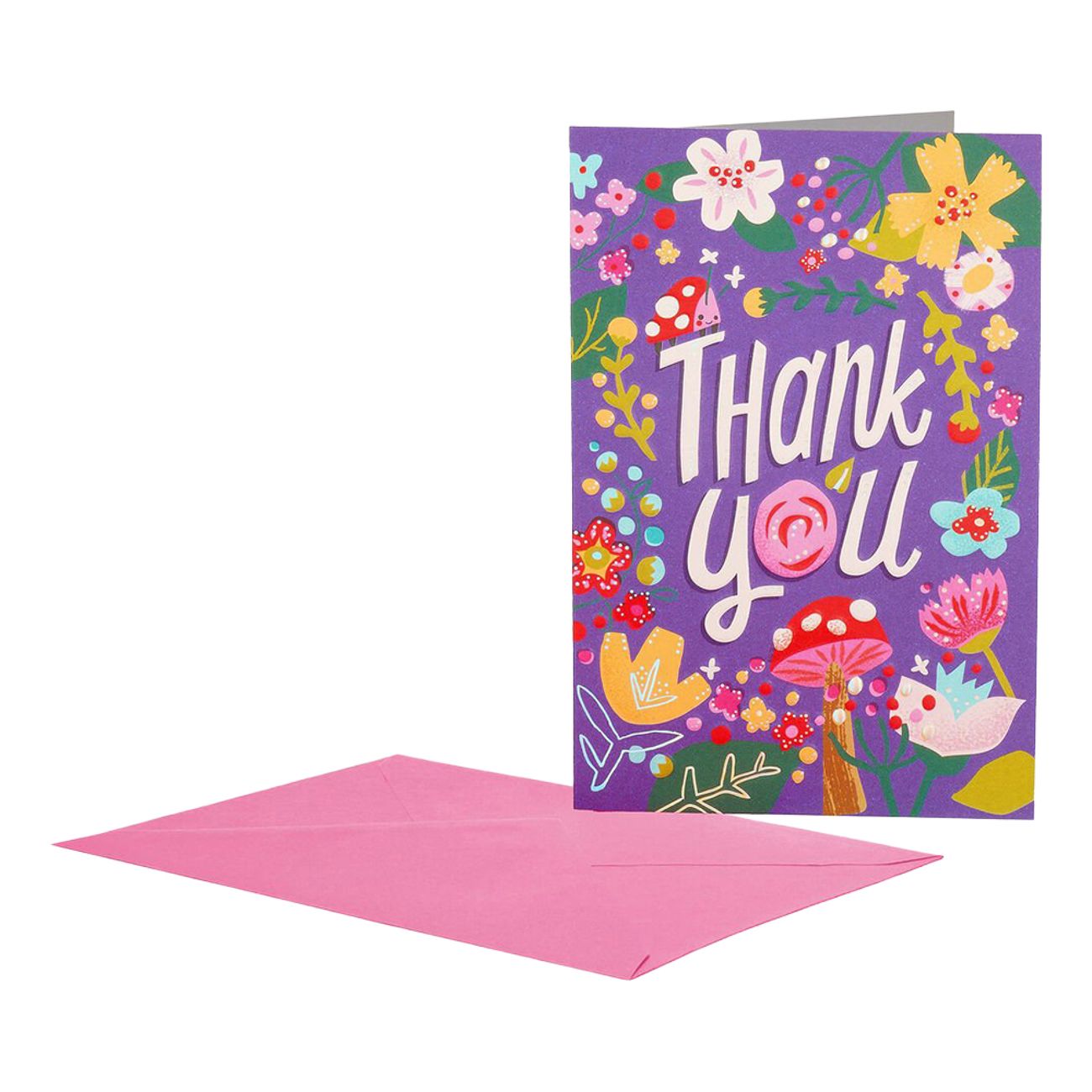 Kort Thank You Blommor