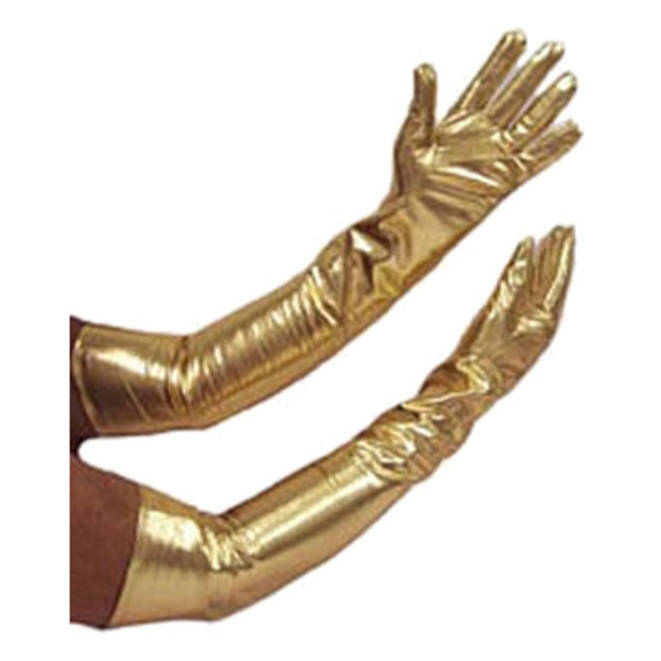 Långa Guldmetallic Handskar