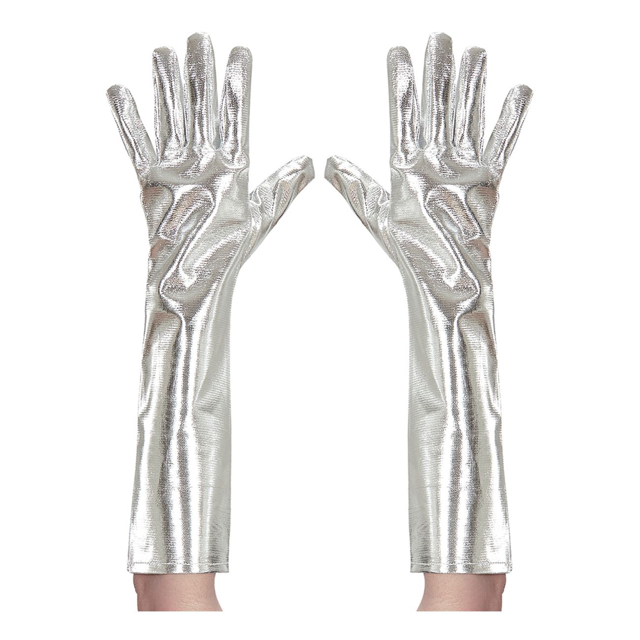 Handsker i Sølv-metallic Partykungen