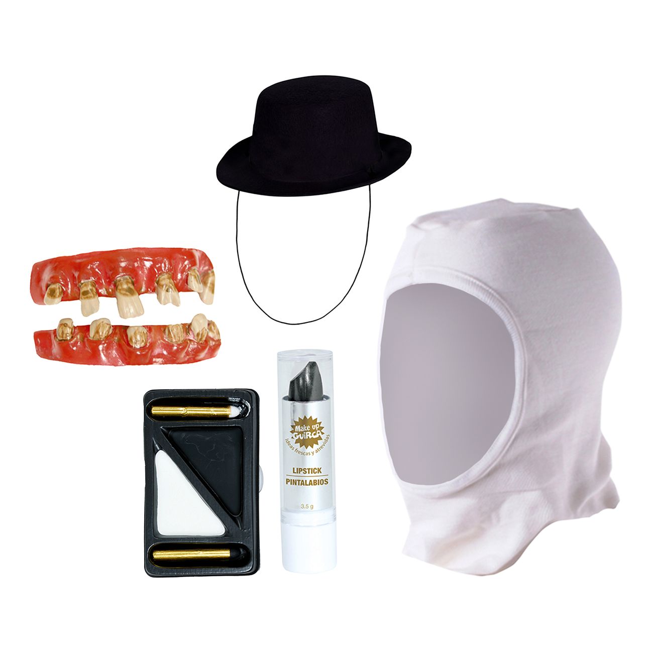 Läskig Clown Kit med Smink