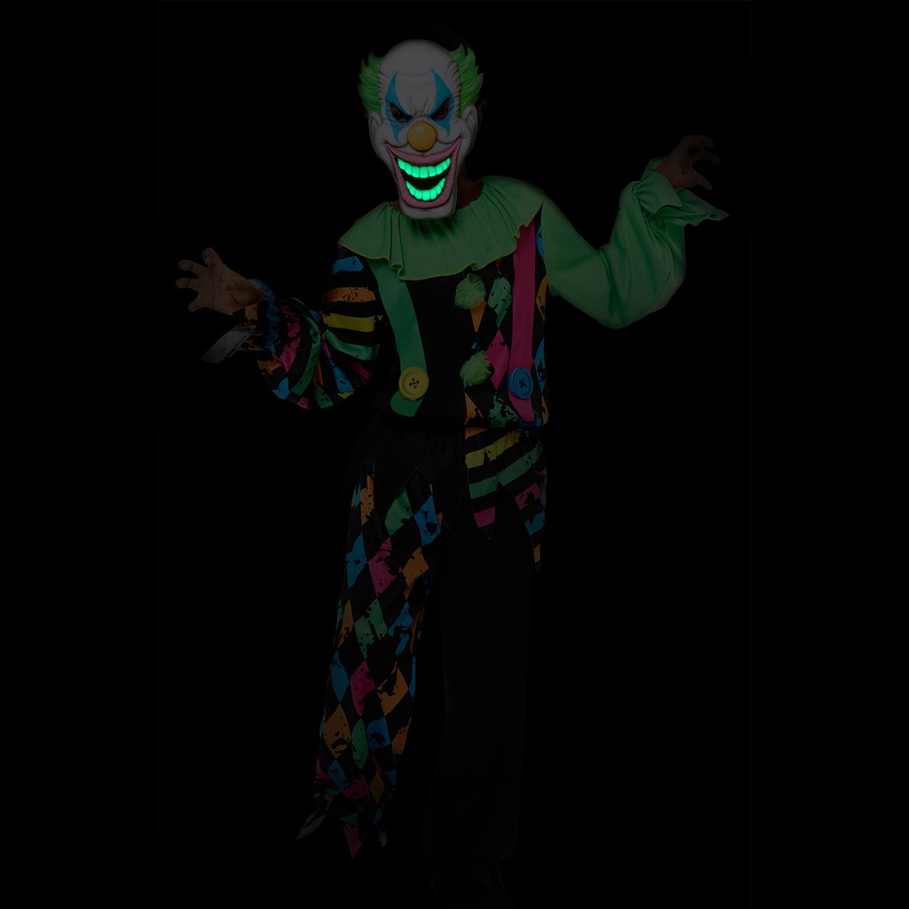 laskig-neon-clown-barn-maskeraddrakt-98386-2