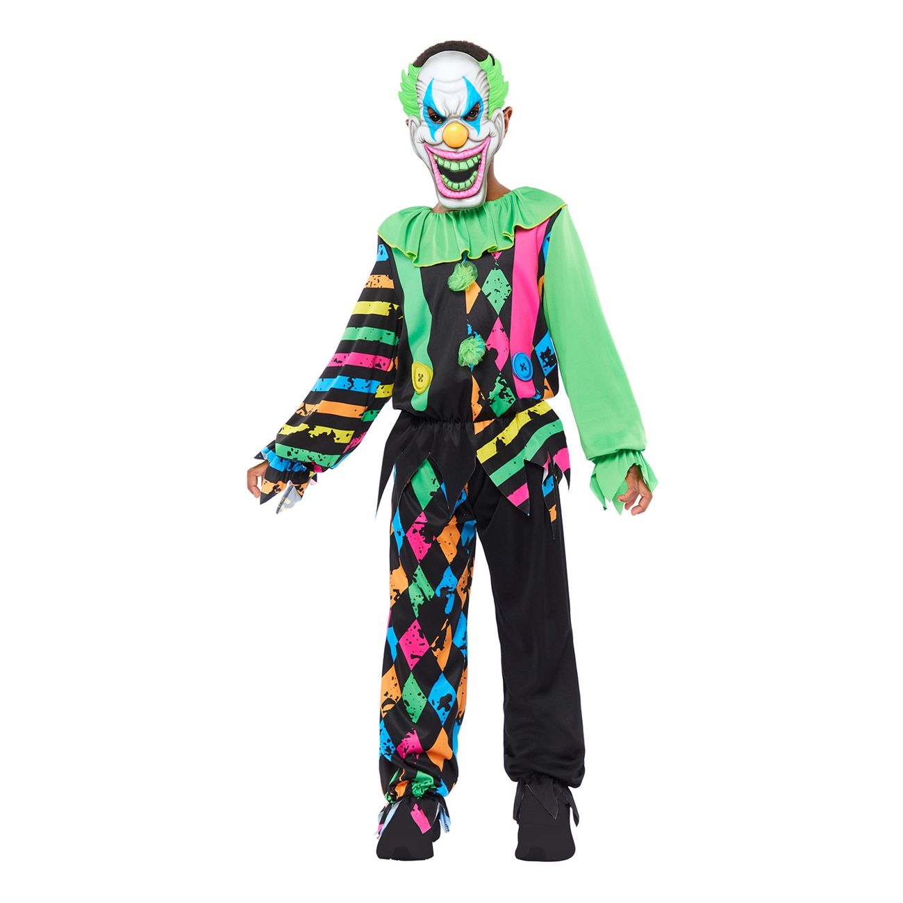 laskig-neon-clown-barn-maskeraddrakt-98386-4