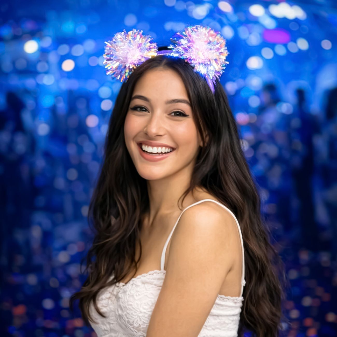 LED Diadem Pompom