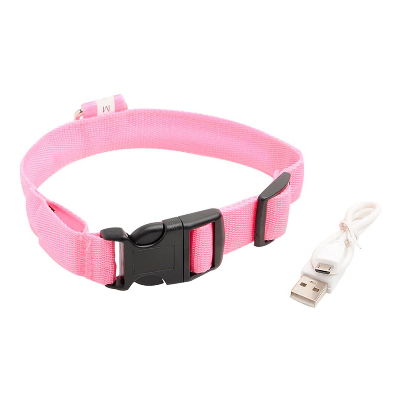 LED Hundhalsband Rosa