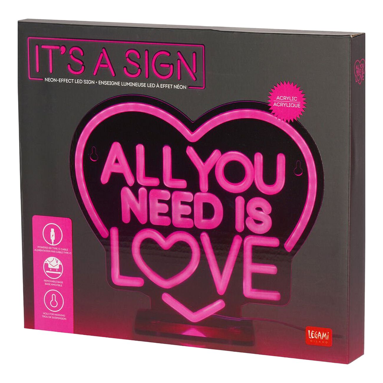 LED-lampa All You Need is Love