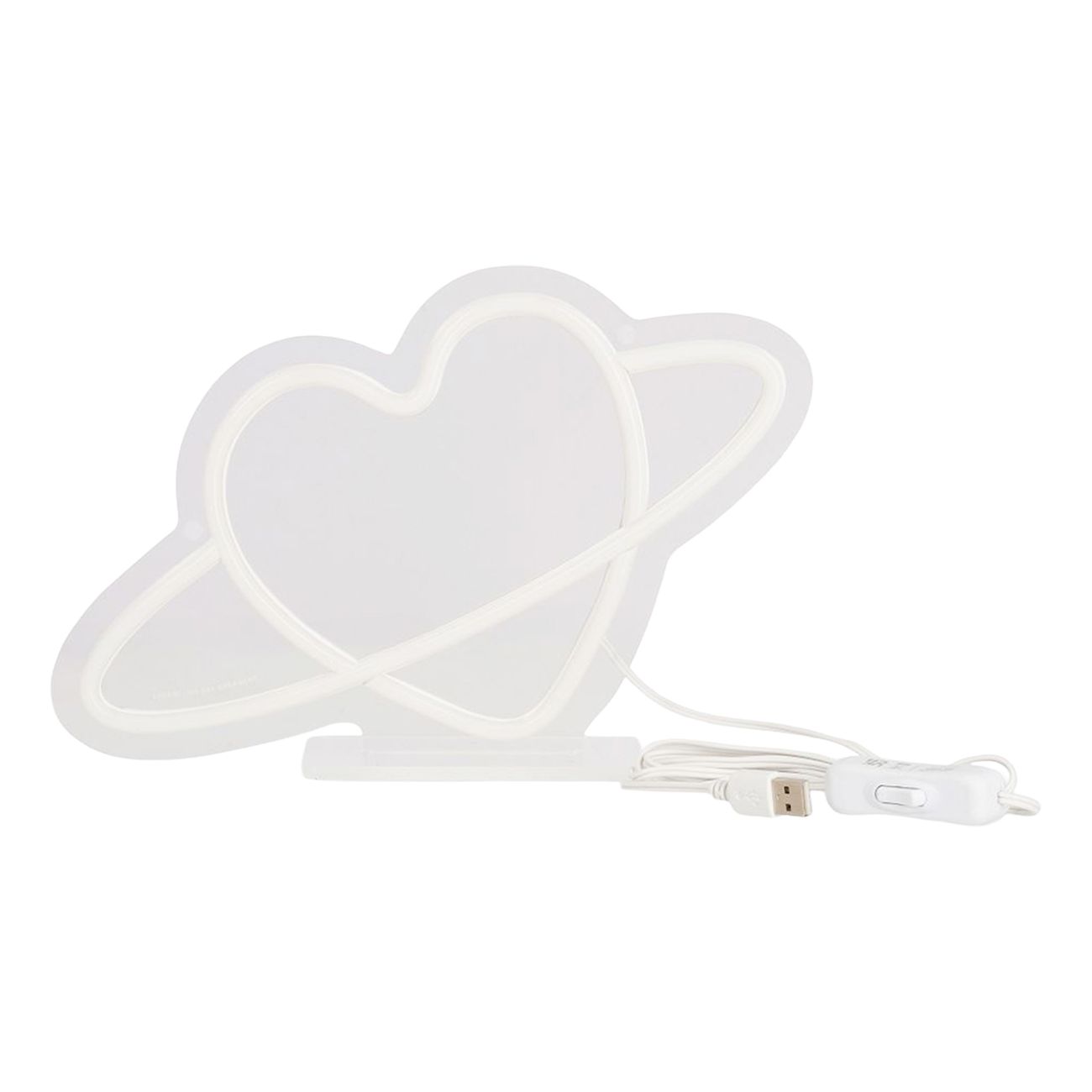LED-lampa Planet Heart med Neon-effekt