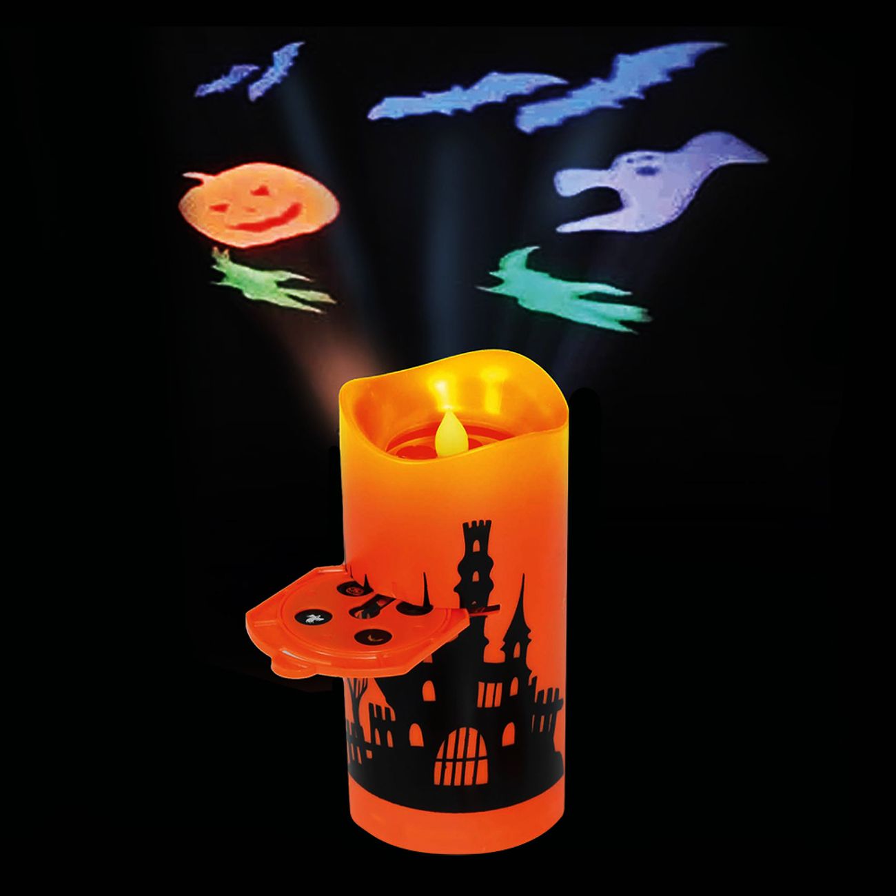 LED Projektor Blockljus Halloween