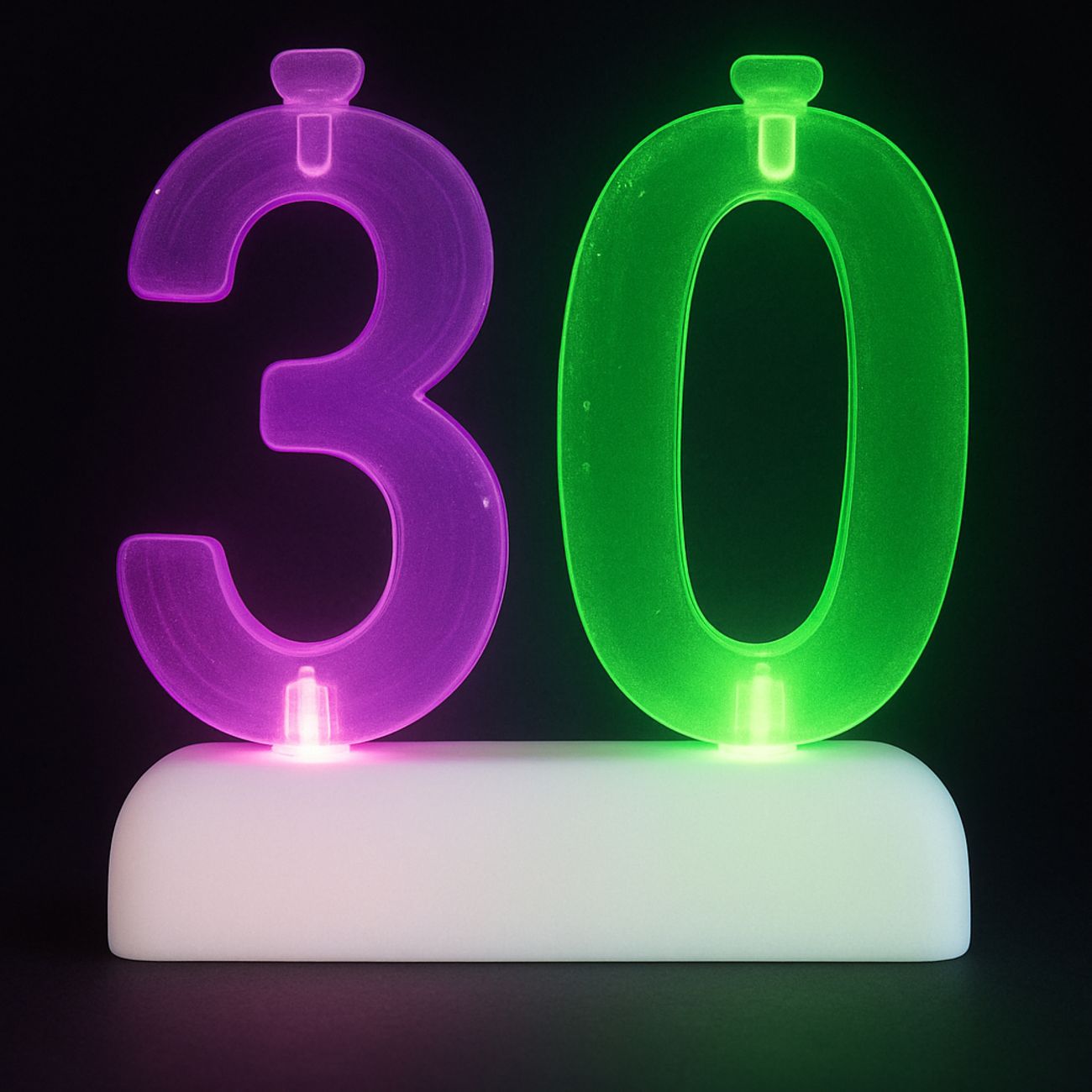Lysestage LED 30 med Kagelys