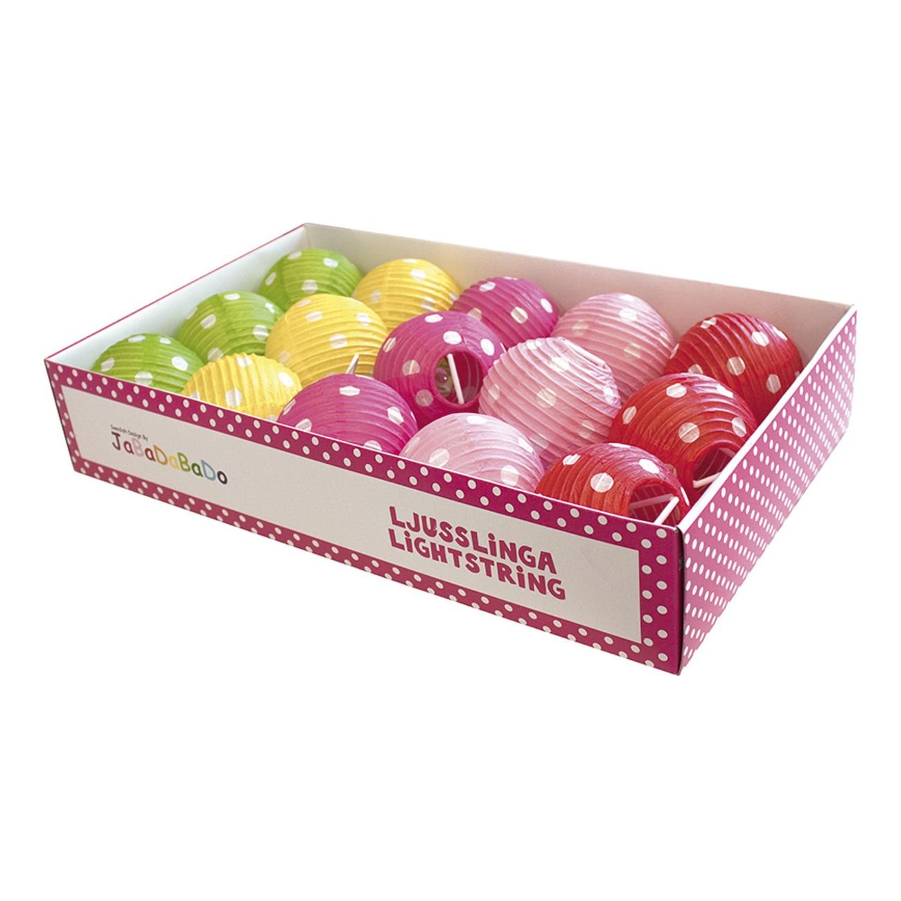 Ljusslinga Prickig Rosa/Röd/Grön/Gul