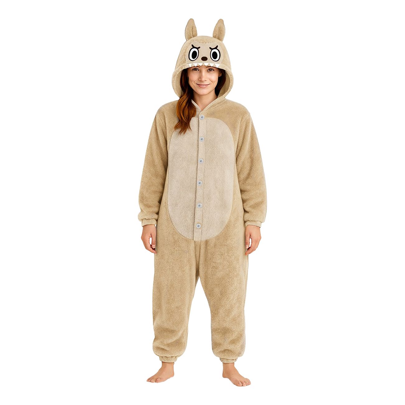 Lulu Monster Beige Onesie Dam Maskeraddräkt