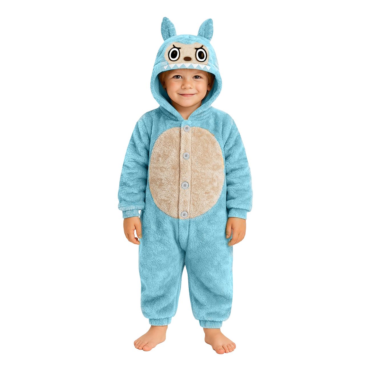 Lulu Monster Blå Onesie Barn Maskeraddräkt