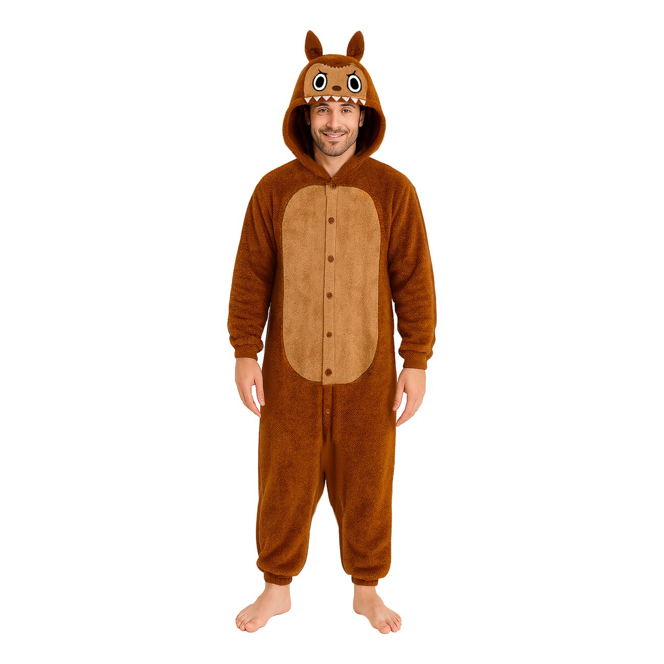 Lulu Monster Brun Onesie Herr Maskeraddräkt