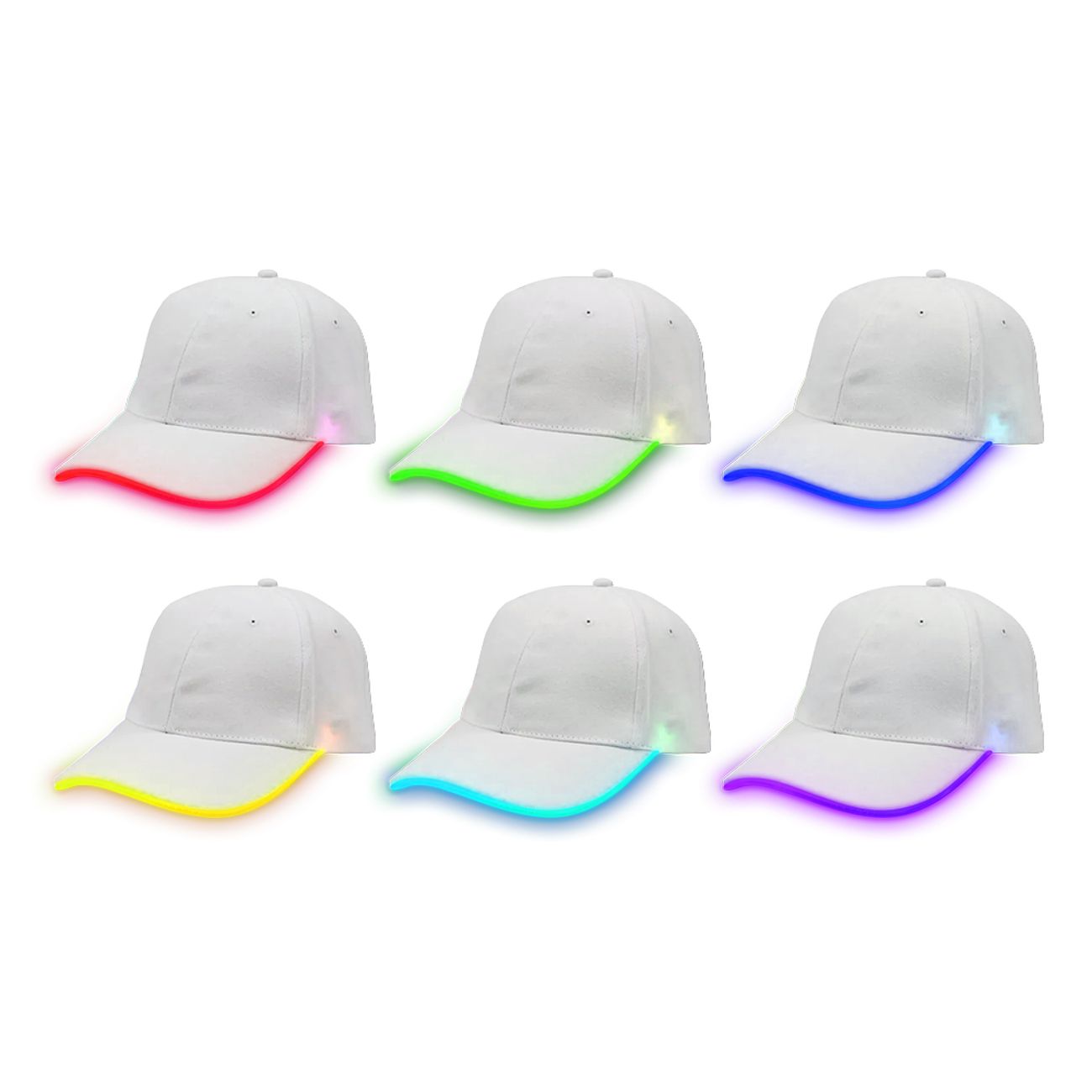 Lysande LED Keps Vit