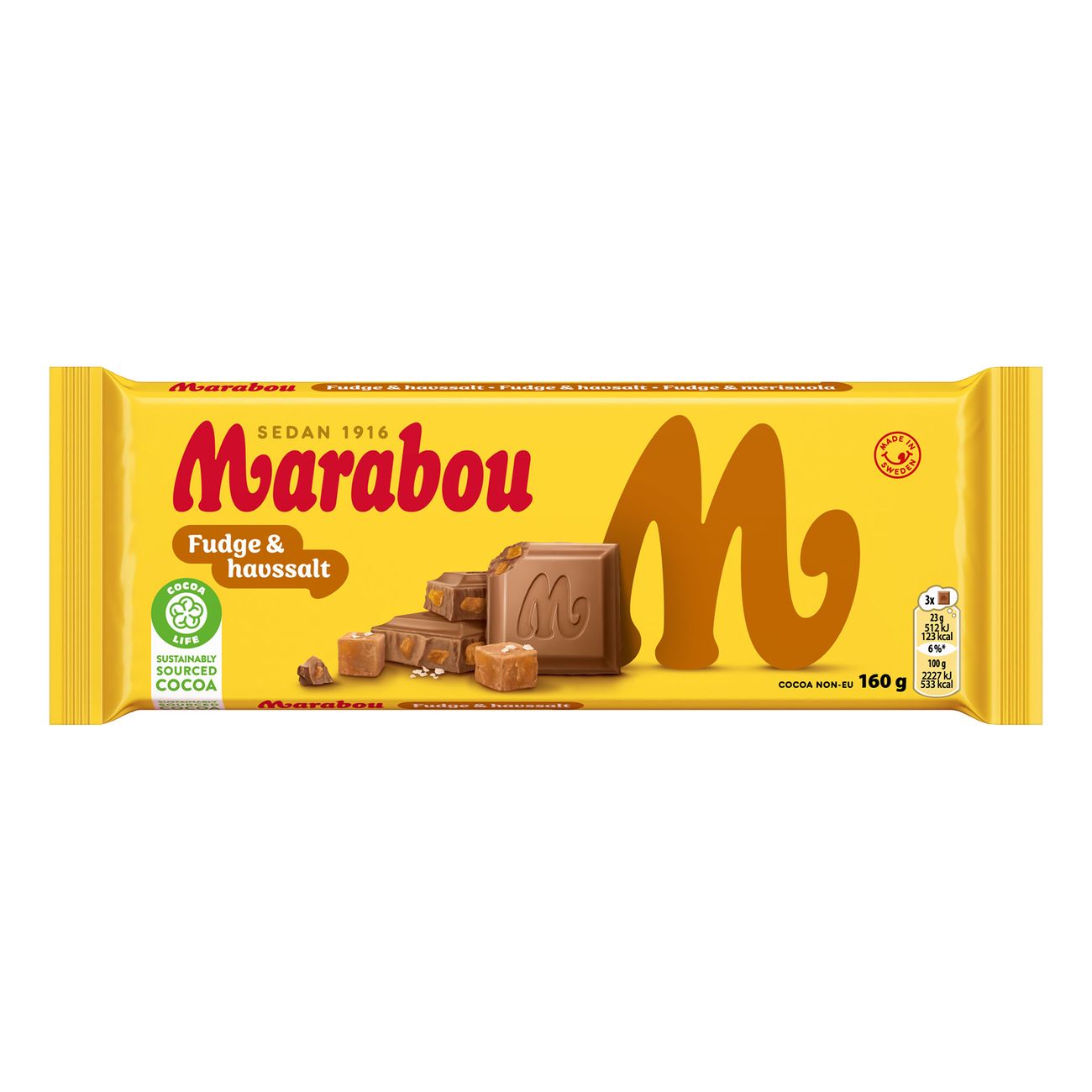 Marabou Fudge & Havsalt Chokoladebarer Økonomipakke