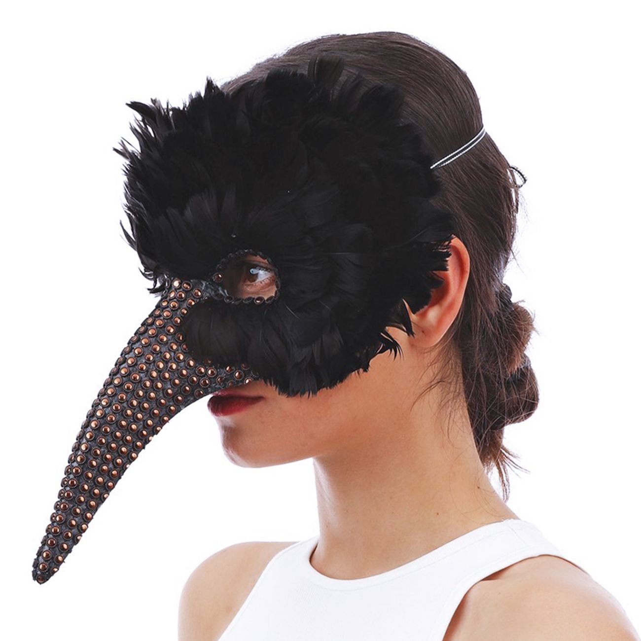 Mask Korp med Fjädrar Deluxe