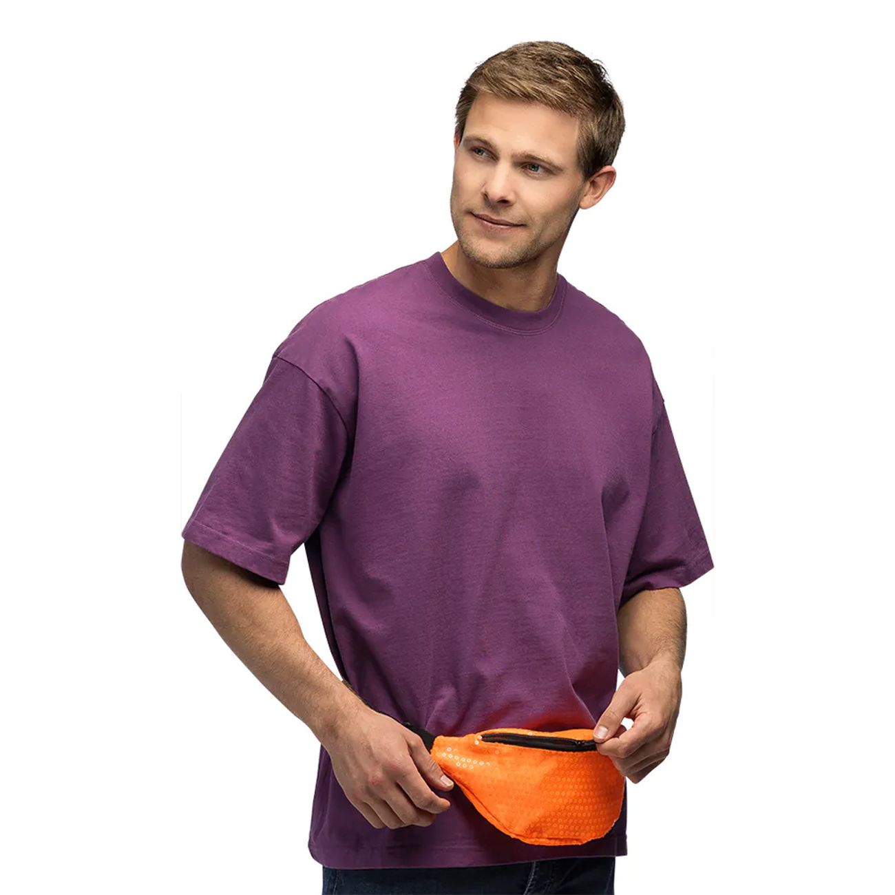 Midjeväska Paljetter Neonorange UV