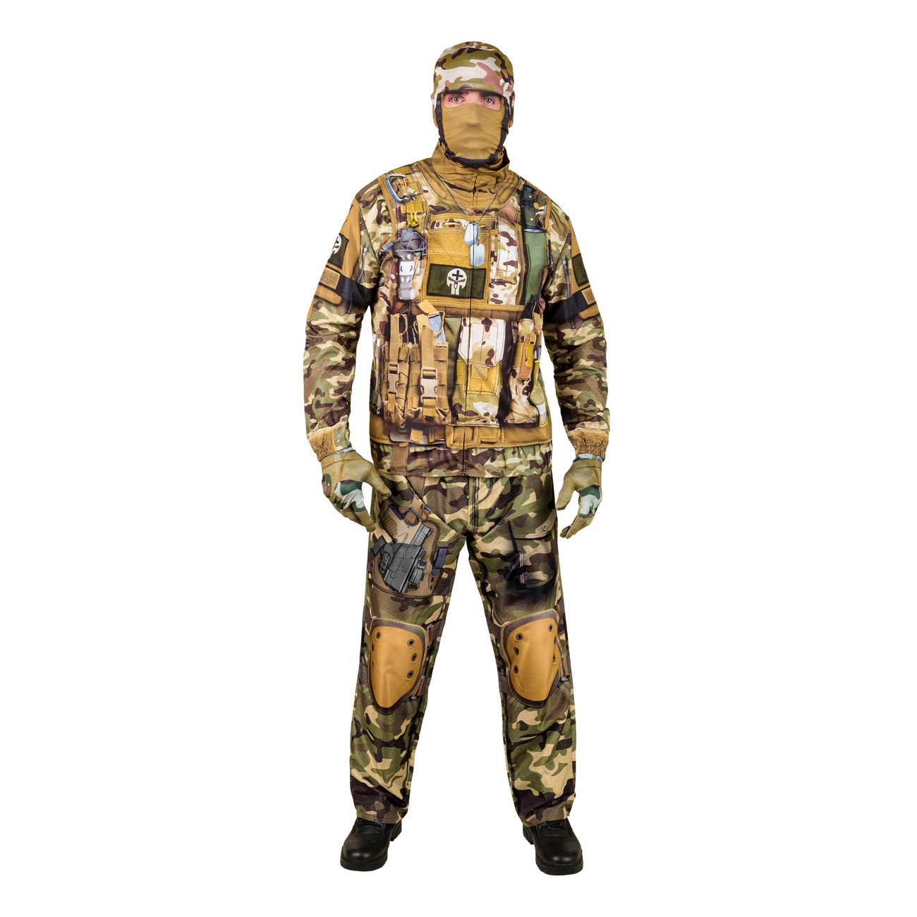 Militär Kamouflage Maskeraddräkt